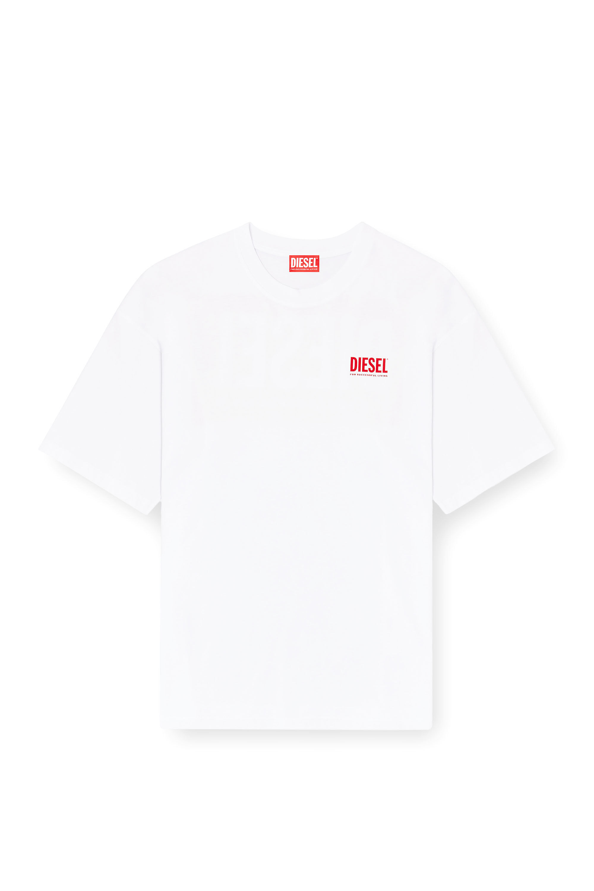 Diesel - T-BOXT-BISK, Man's Cotton T-shirt with Diesel Biscotto print in White - 2