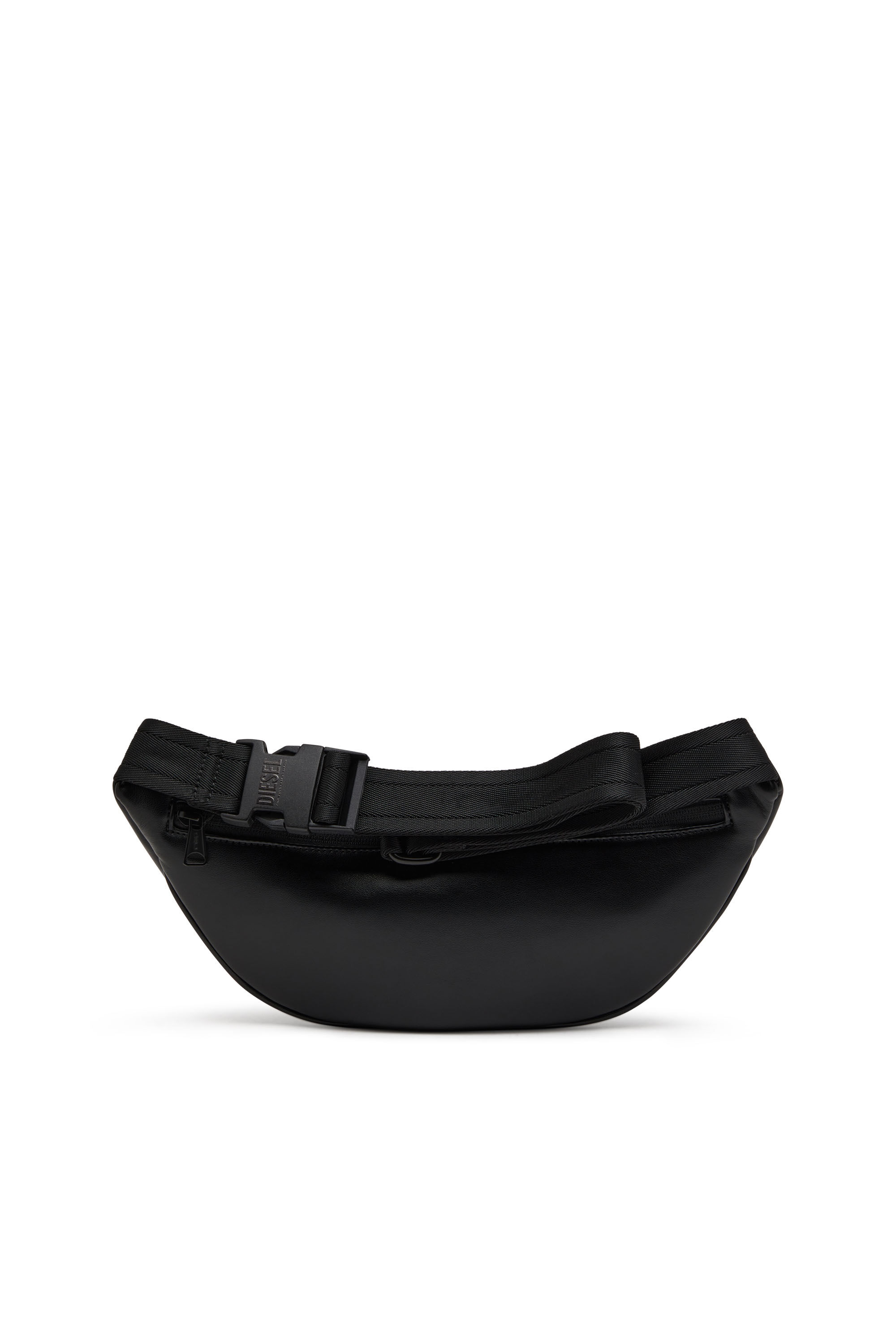 Diesel - HOLI-D BELT BAG M, Man's Holi-D-Belt bag in PU and neoprene in Black - 3