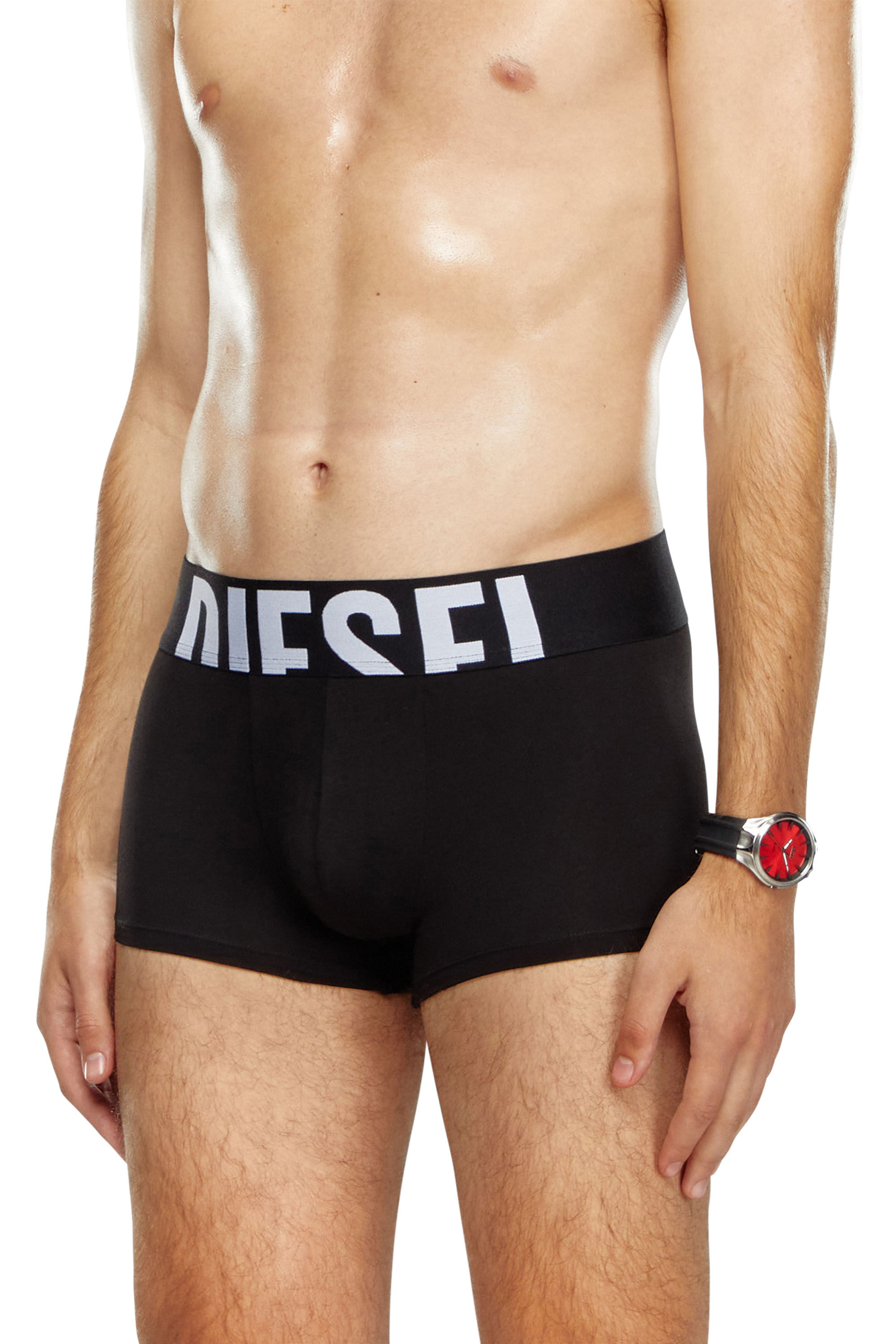 Diesel - UMBX-DAMIENTHREEPACK-5.5EL, Man's 3-pack of boxer briefs with cut-off logo in Black - 3