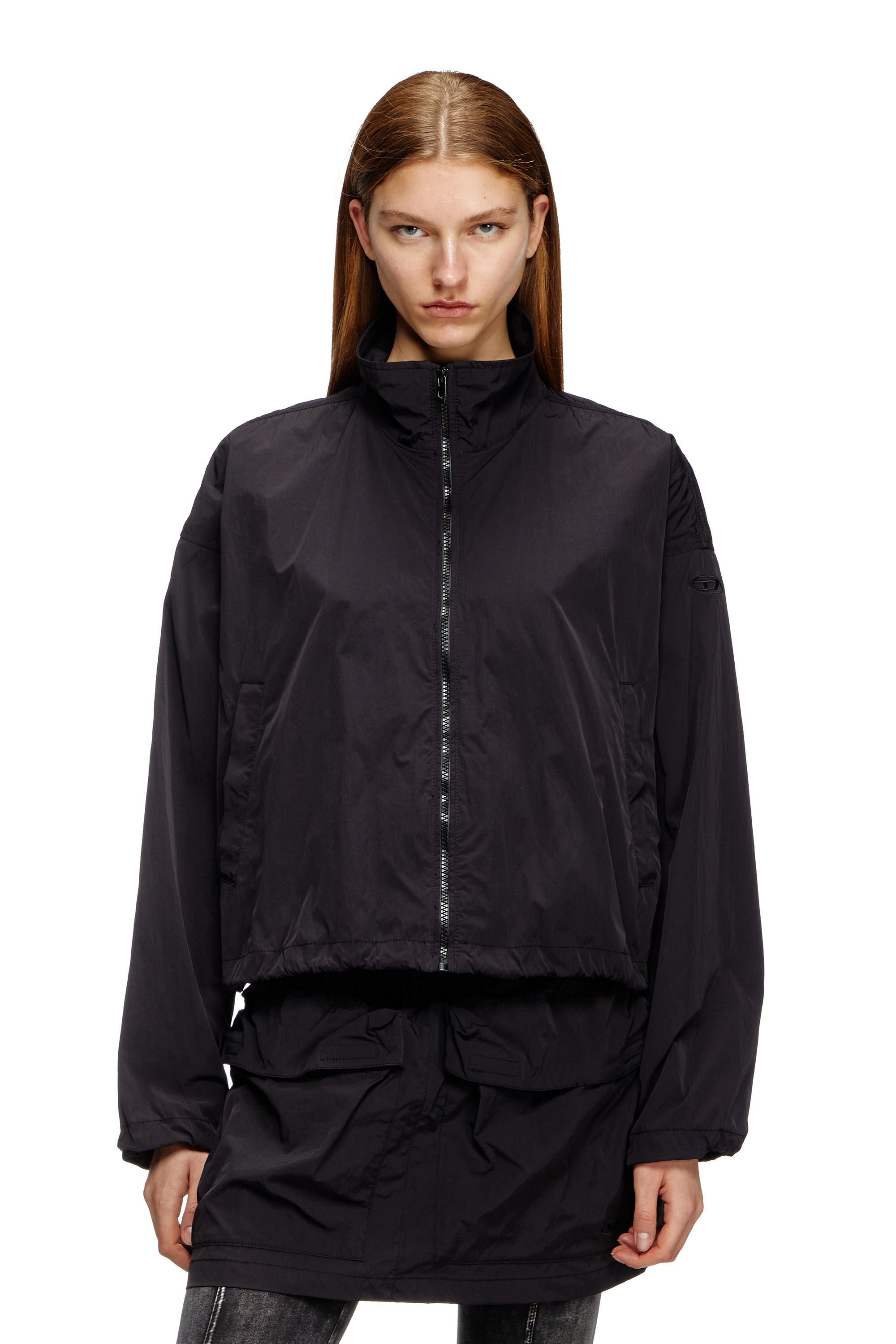 ジャケット DIESEL Woman Jacket Navy A0997009I29 01 Diesel Japanese Style Viscose Zip Reversible Women's Bomber