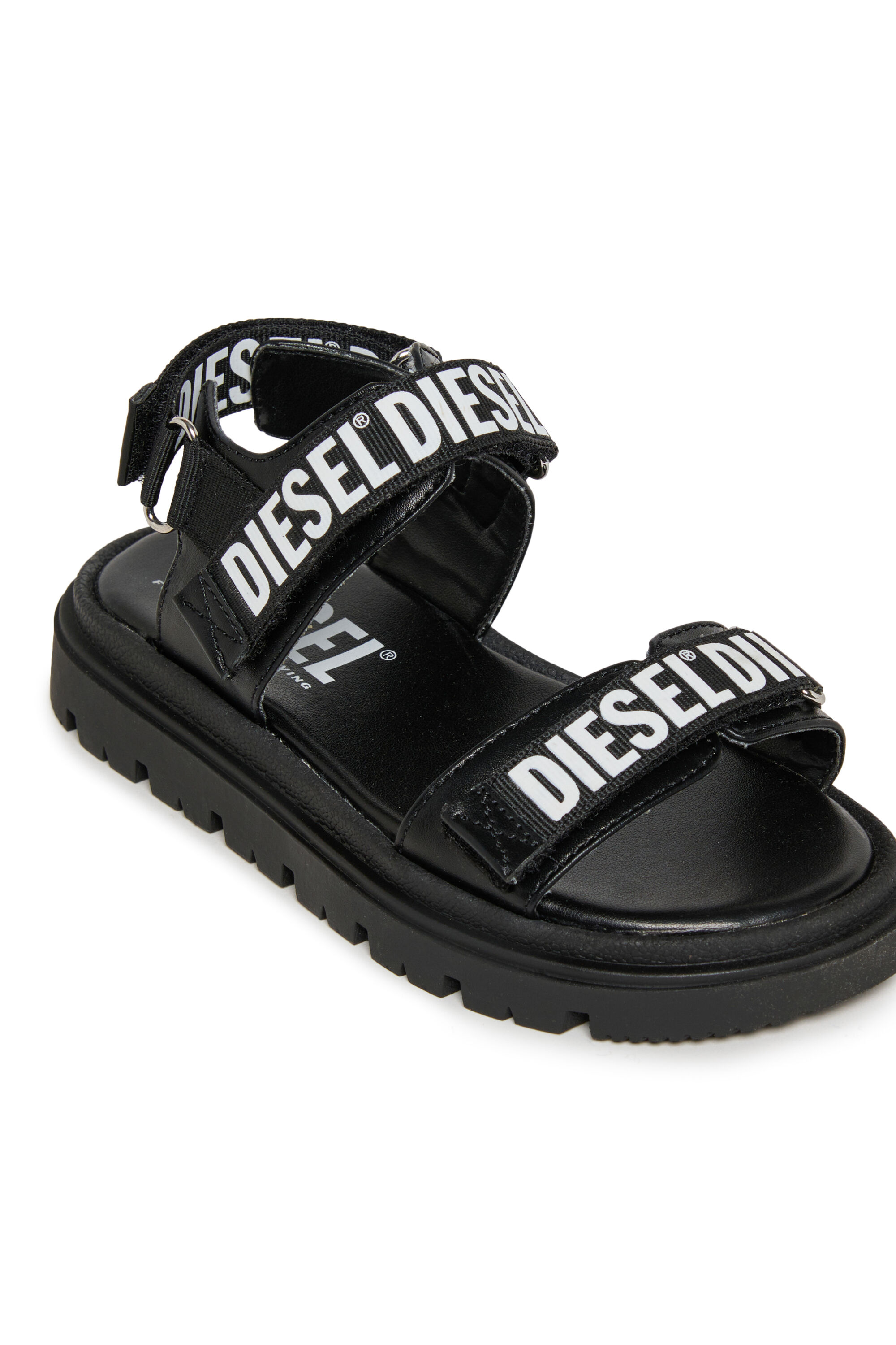 Diesel - D-SANTAP, Unisex's D-Santap-Sandal with Diesel logo straps in Black - 4