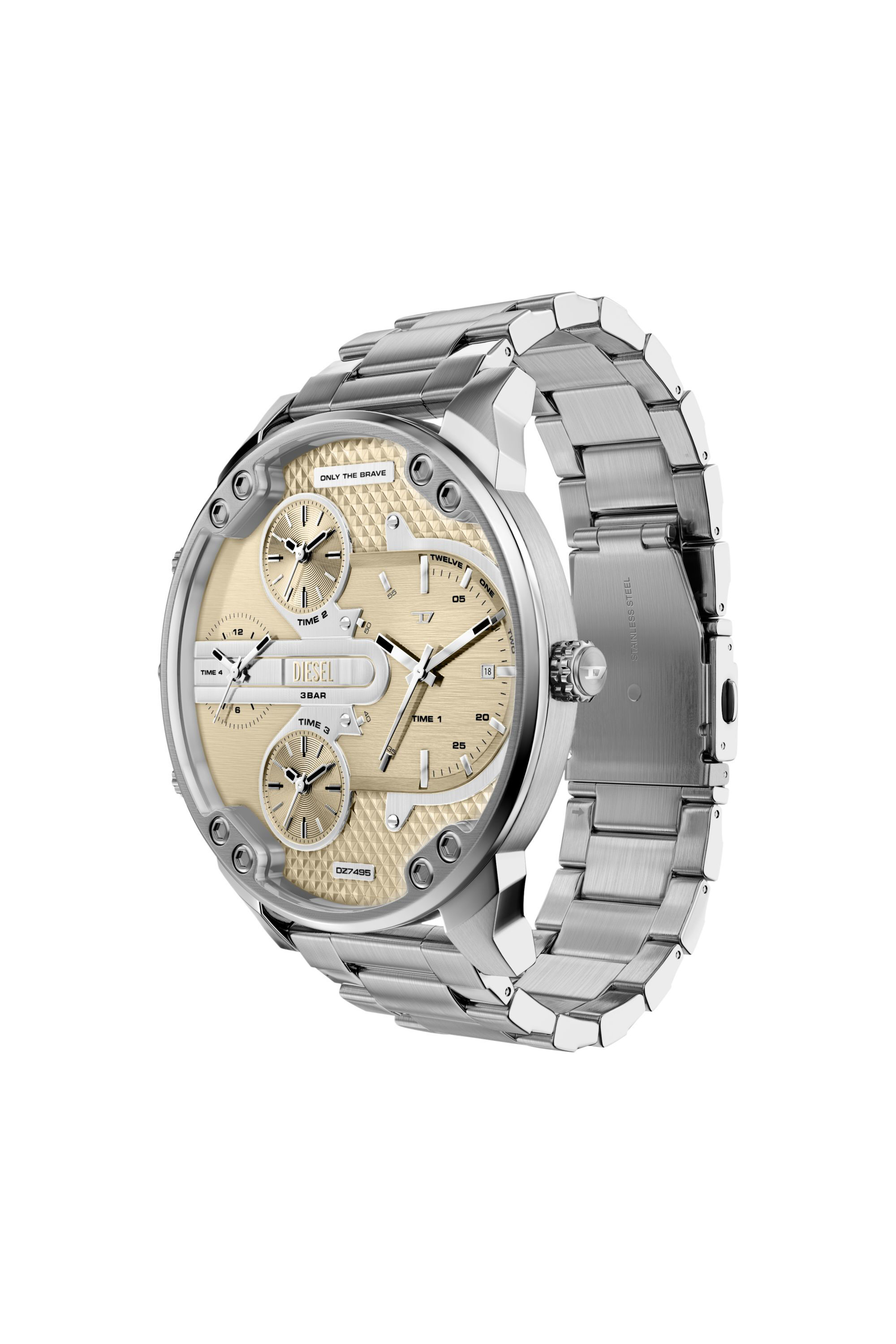 Diesel - DZ7495 WATCH, Man's Mr. Daddy Slim Stainless Steel Watch in Silver - 6