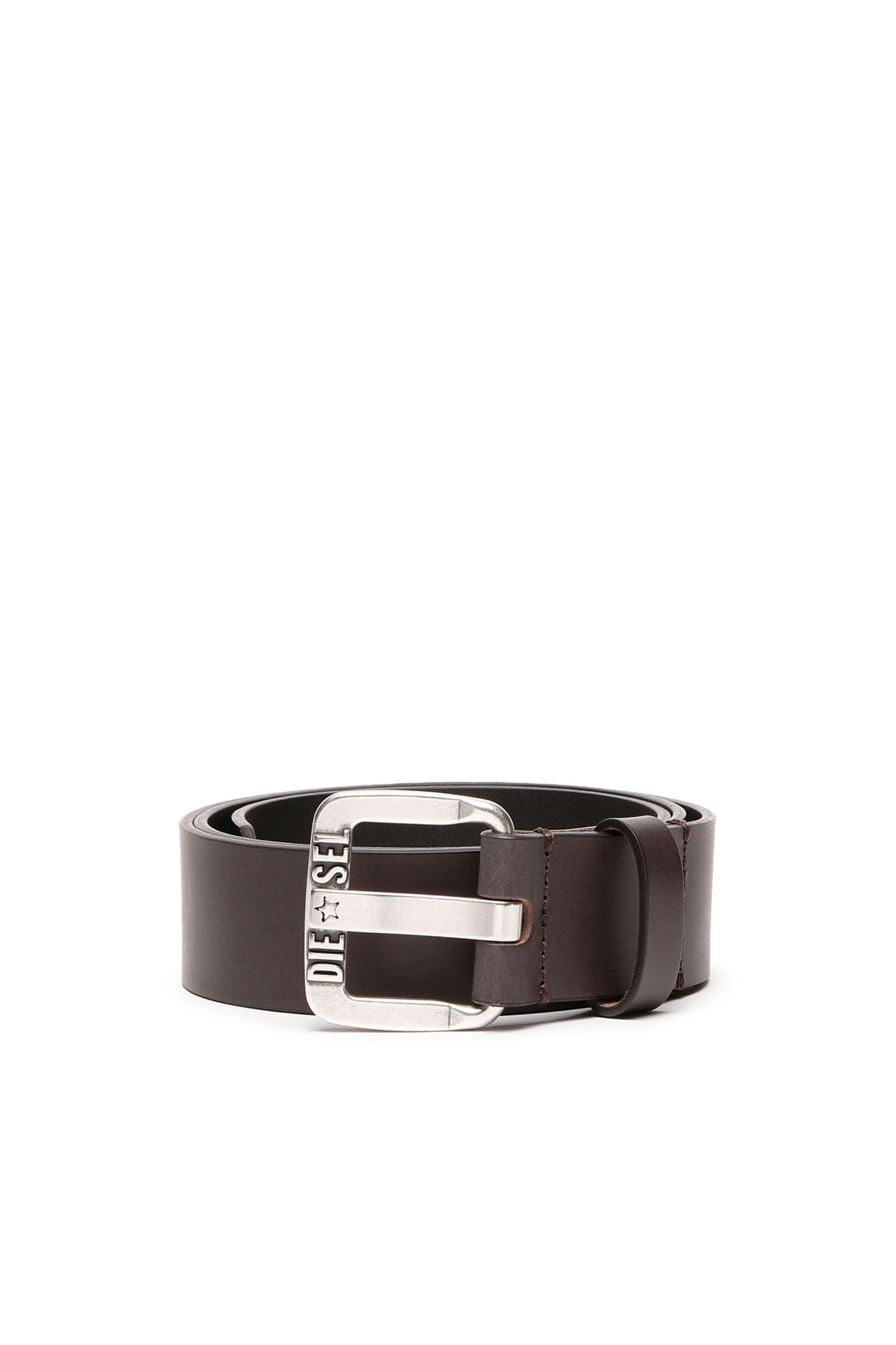 【楽天カード分割】 B-STAR II Man: Leather belt with metal star logo buckle | Diesel 小物