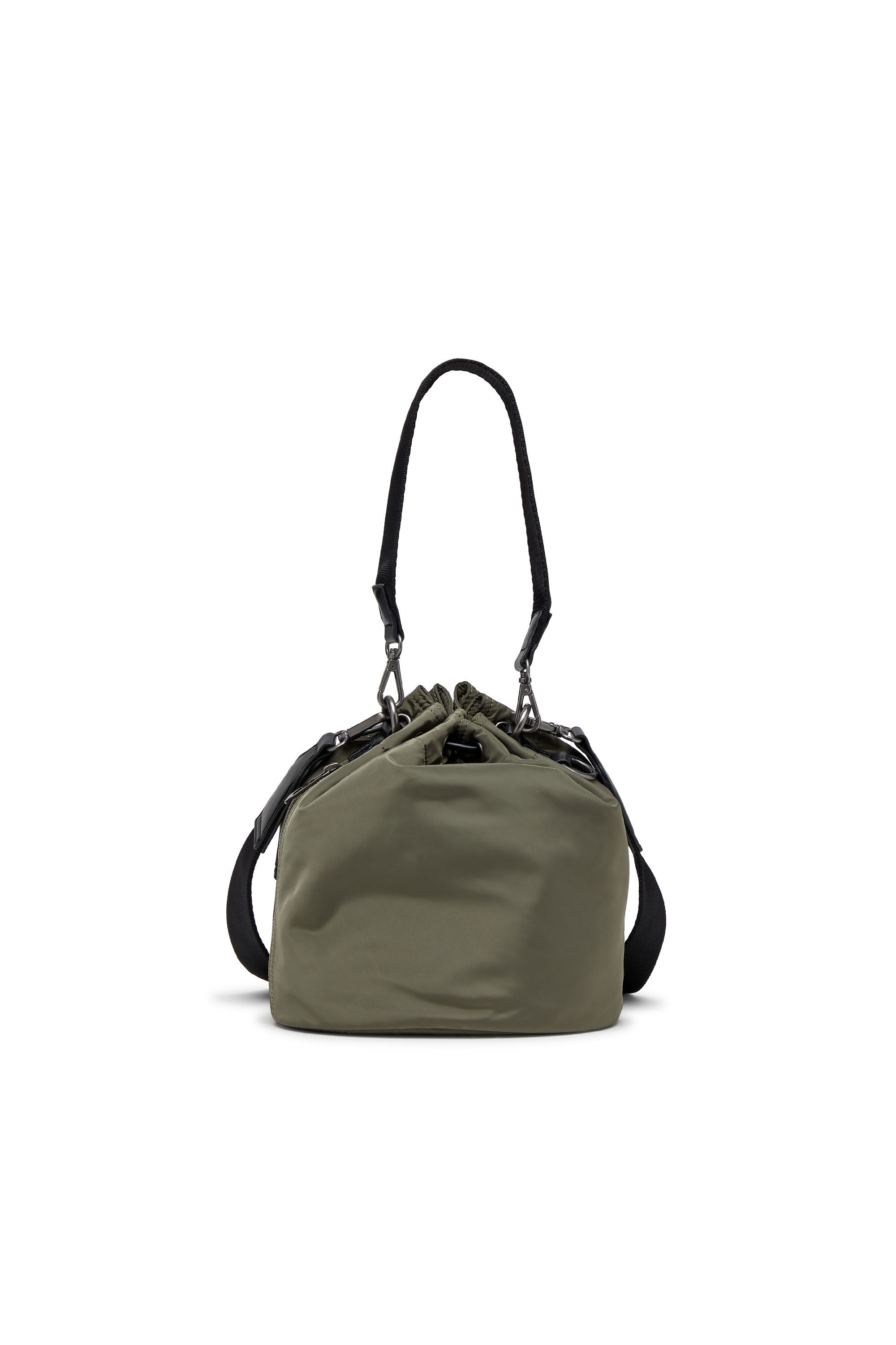 Diesel - MULTI-PKTS BUCKET X, Unisex's Multi-Pkts-Multipocket bucket bag in utilitarian shell in Military Green - 3