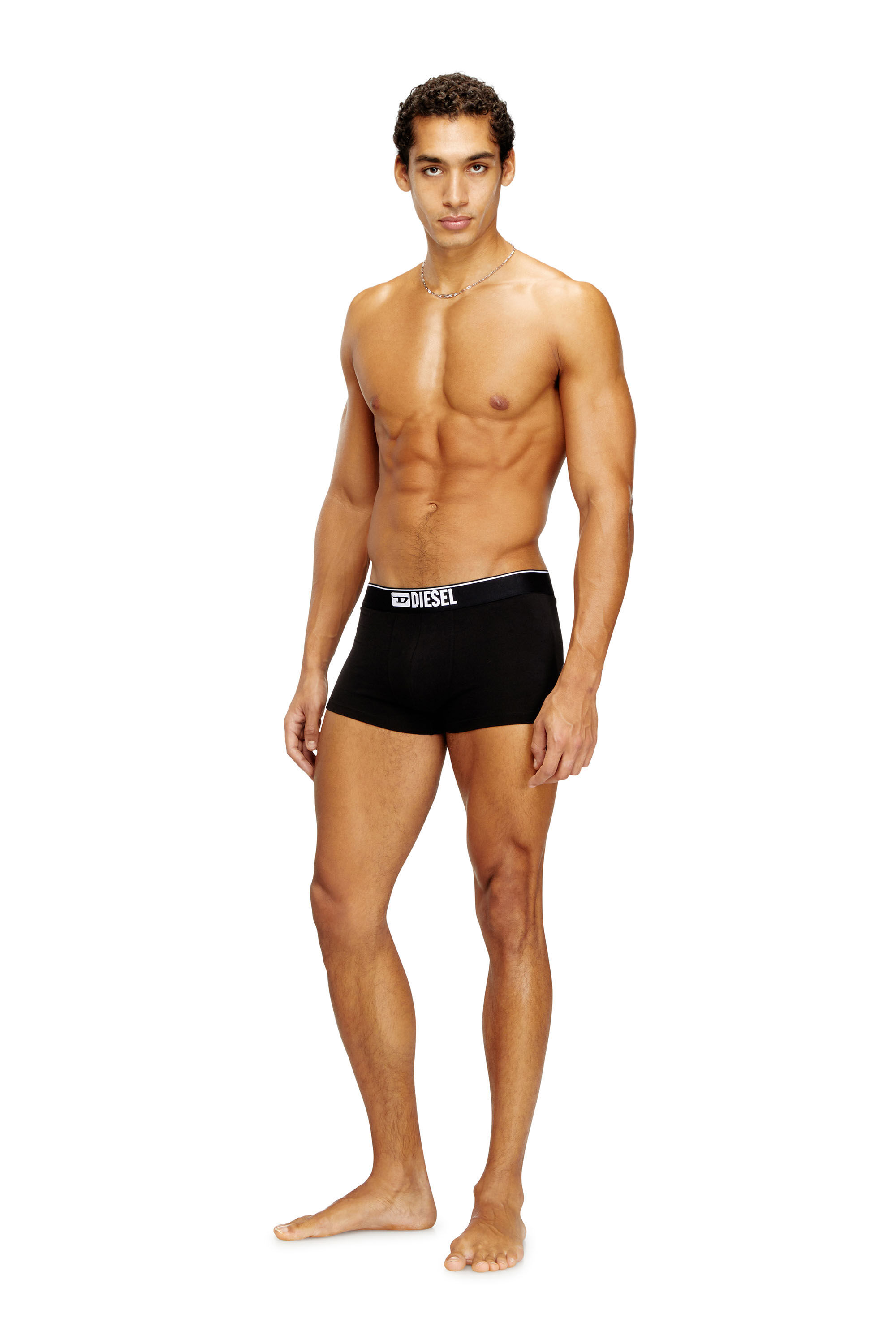 Diesel - DAMIEN-D-BOX-3PACK, Man's 3-pack of stretch cotton boxers with all-over print in Black - 1