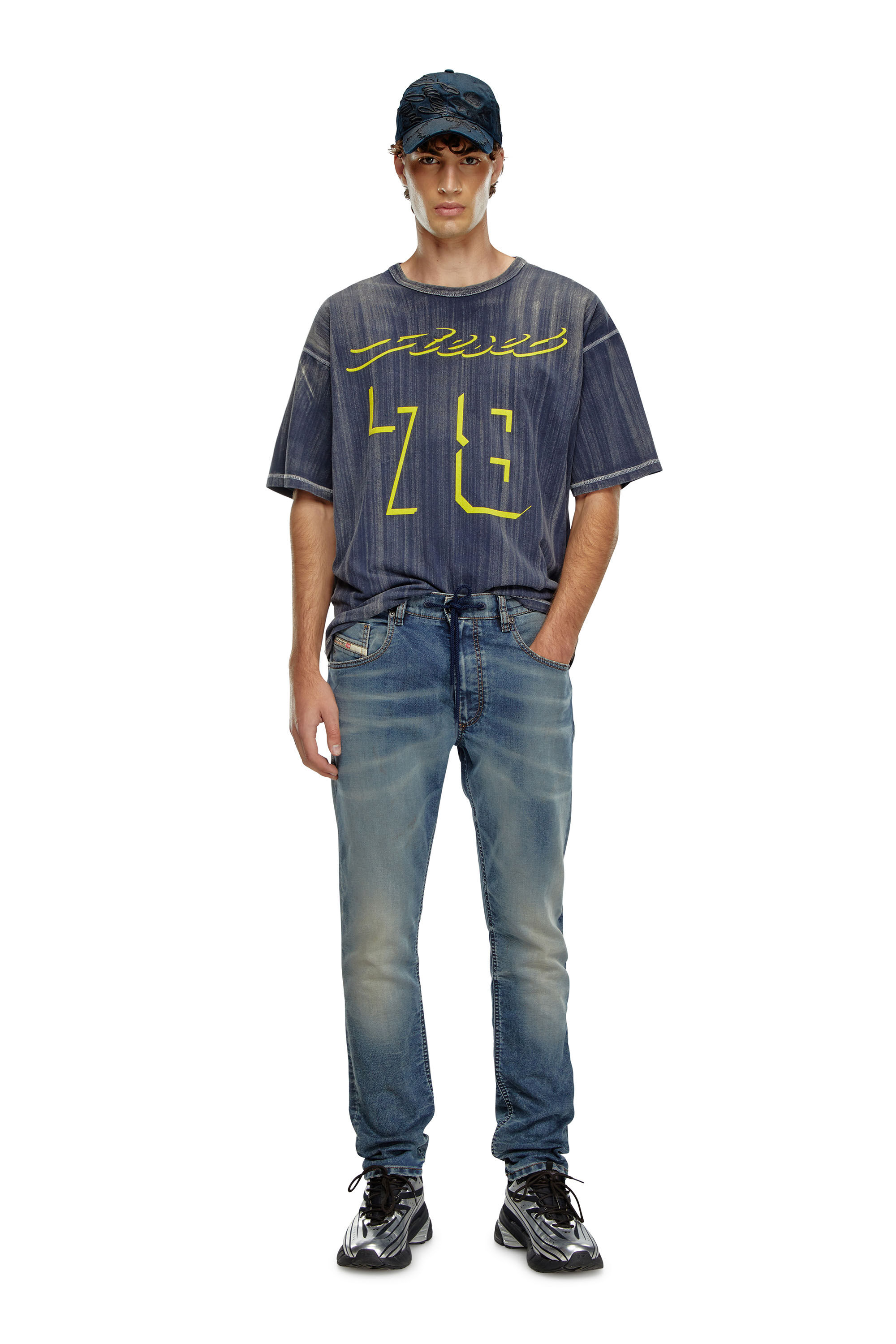 Diesel - Man Tapered 2030 D-Krooley Joggjeans® 068LZ, Medium blue - Image 1