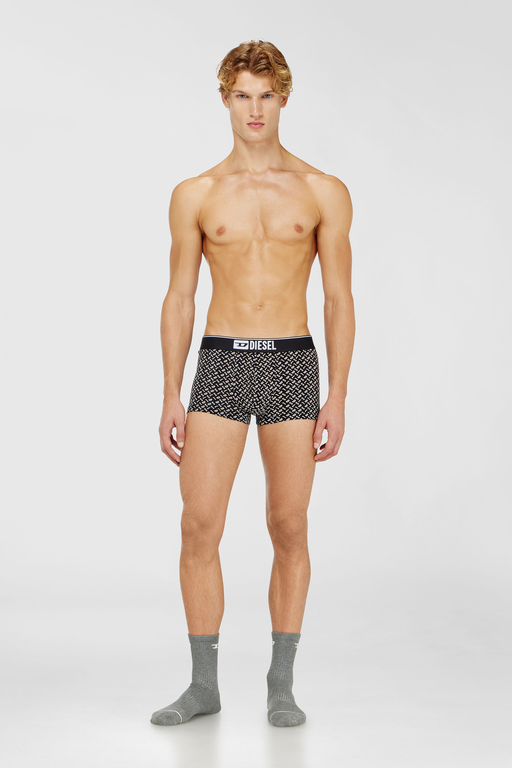 Diesel - DAMIEN-D-BOX-3PACK, Man's Three-pack of stretch cotton trunks with monogram in null - 1