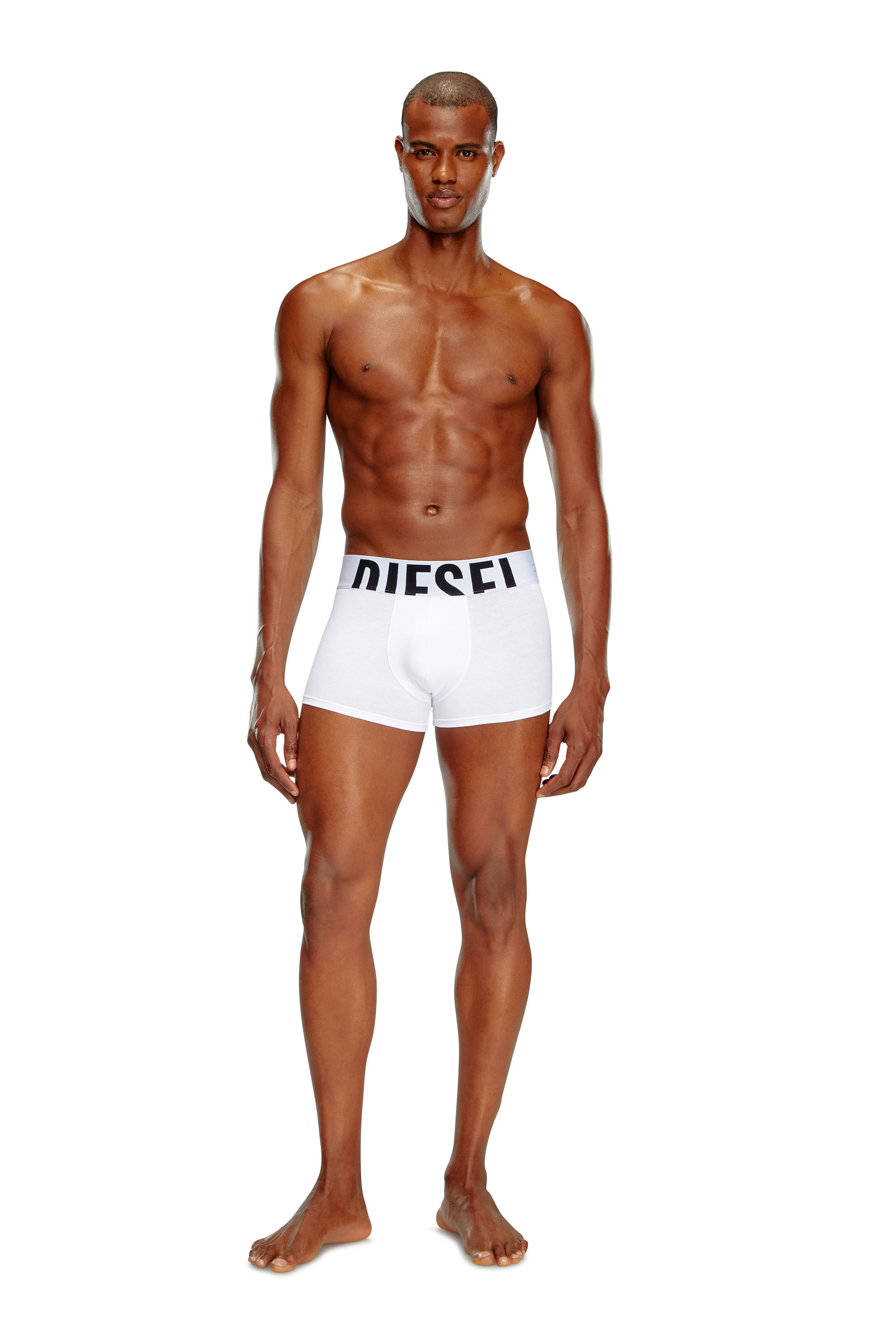 Diesel - UMBX-DAMIENTHREEPACK-5.5EL, Man's 3-pack of boxer briefs with cut-off logo in Black/White - 1