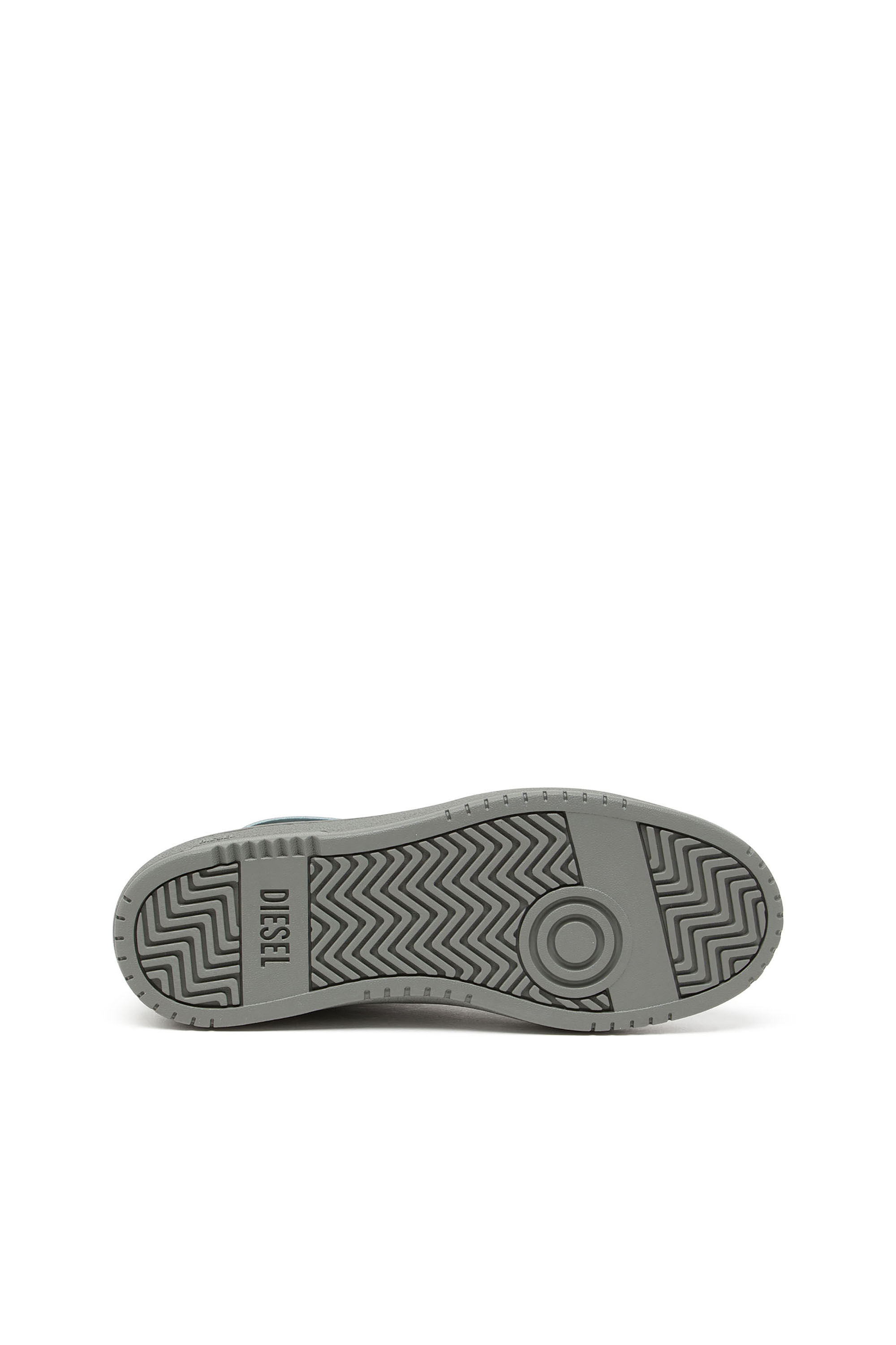 Men's S-Oval Skate-Fabric-panelled leather sneakers | Grey