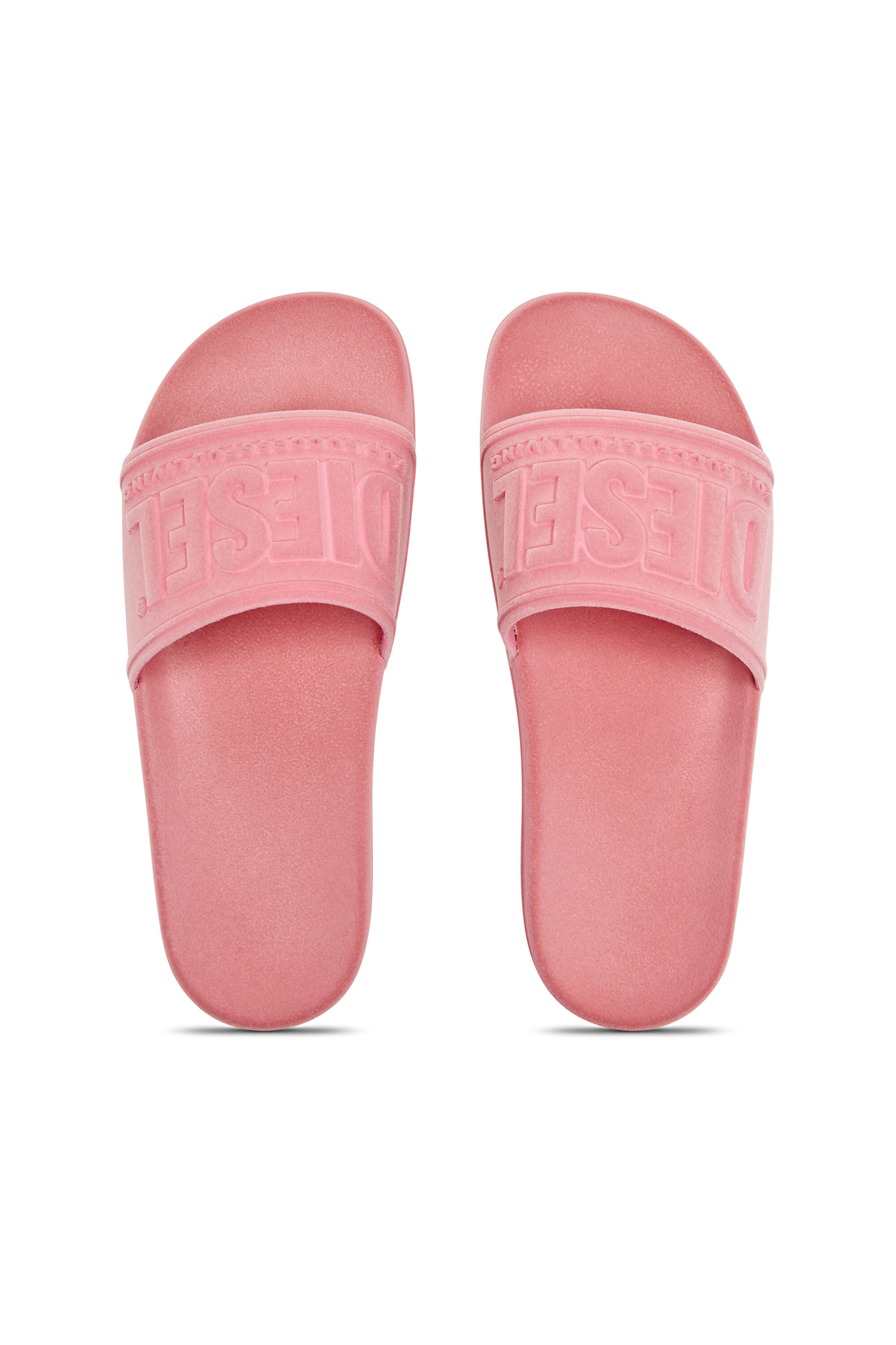 Diesel - SA-MAYEMI CC W, Woman's Sa-Mayemi-Pool slides with velvety flocking in Pink - 4