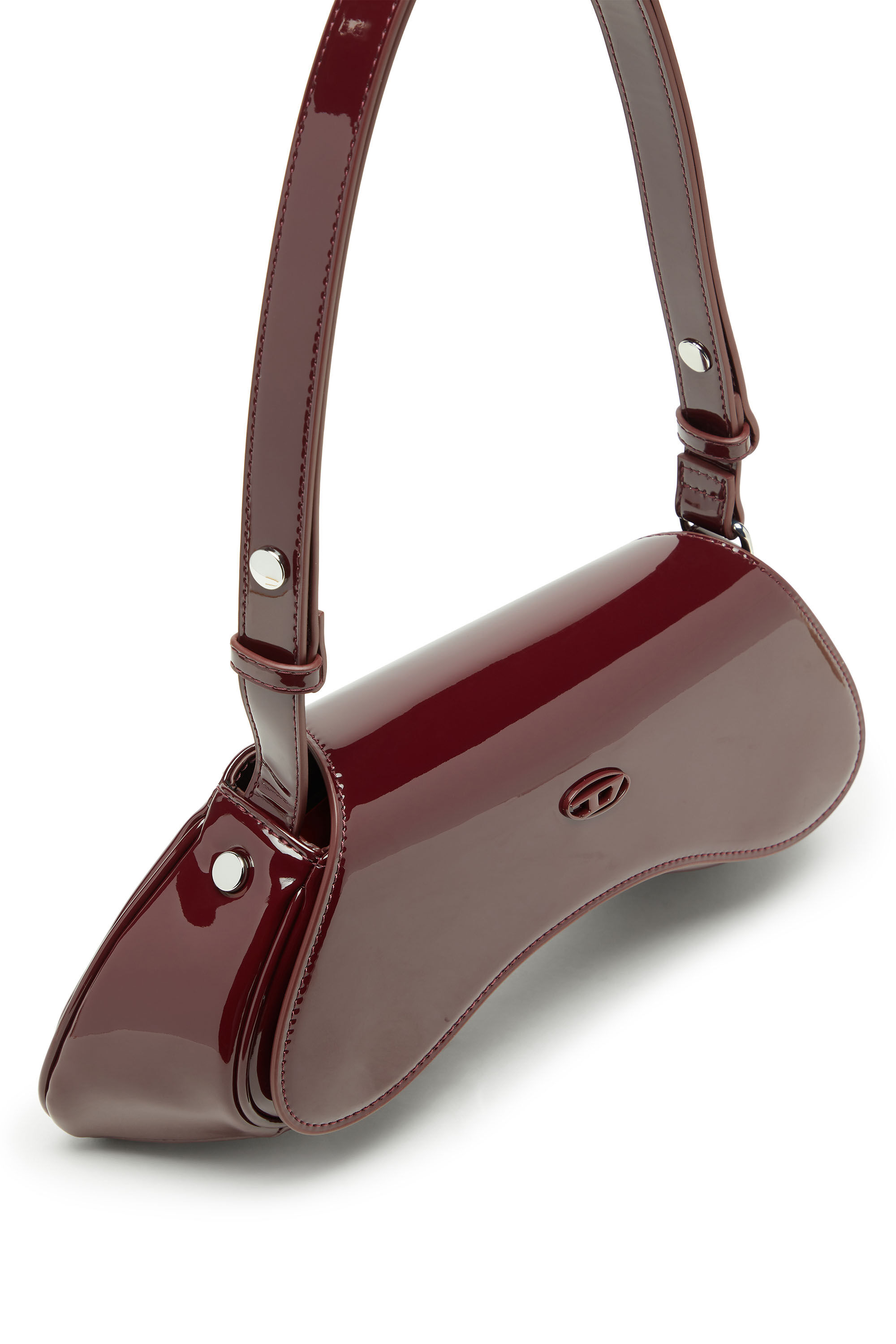 Diesel - PLAY CROSSBODY, Woman's Play-Crossbody bag in glossy PU in Burgundy - 5