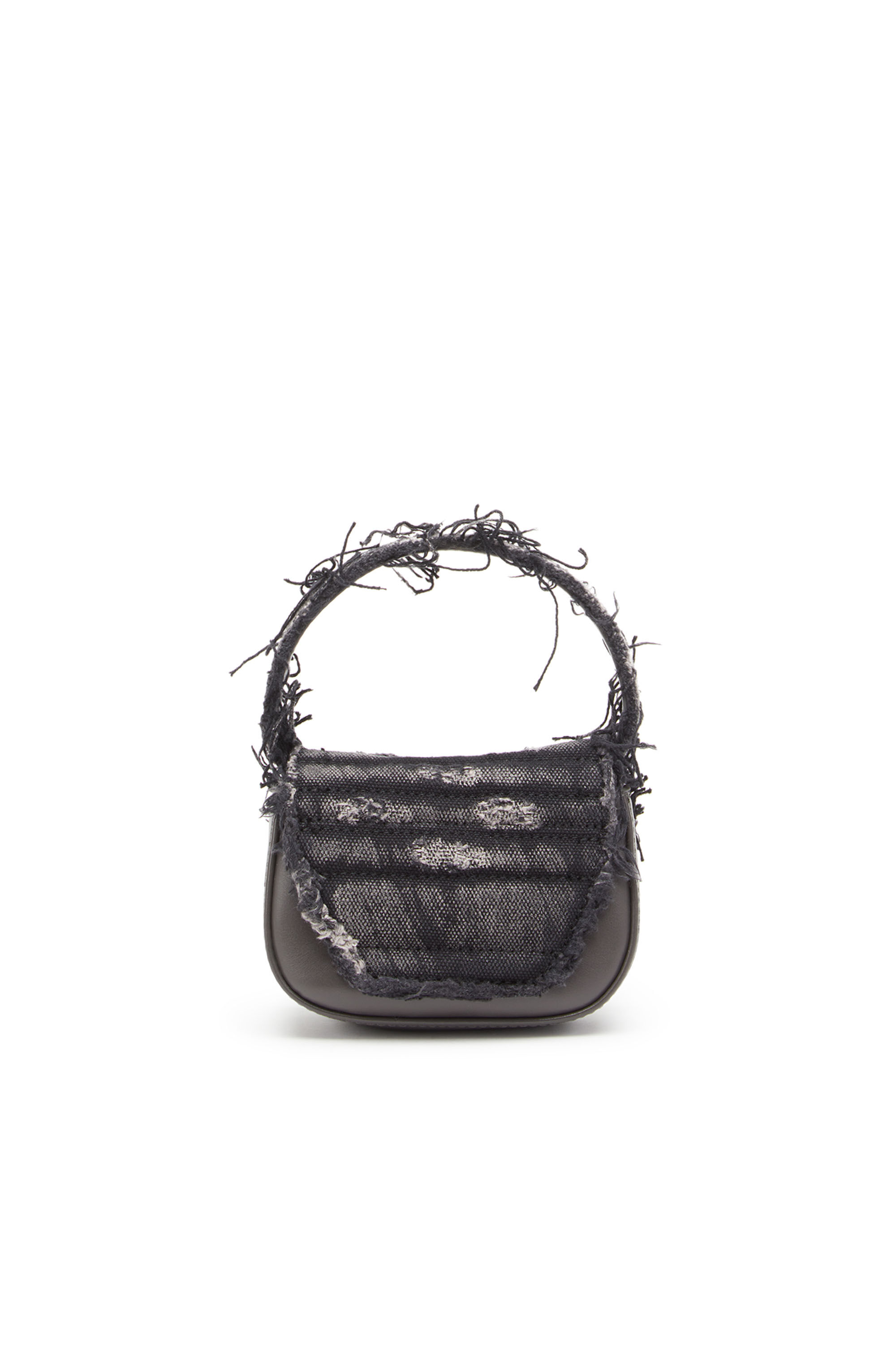 Diesel - 1DR XS, Woman 1DR XS - Iconic mini bag in canvas and crystals in Black - Image 3