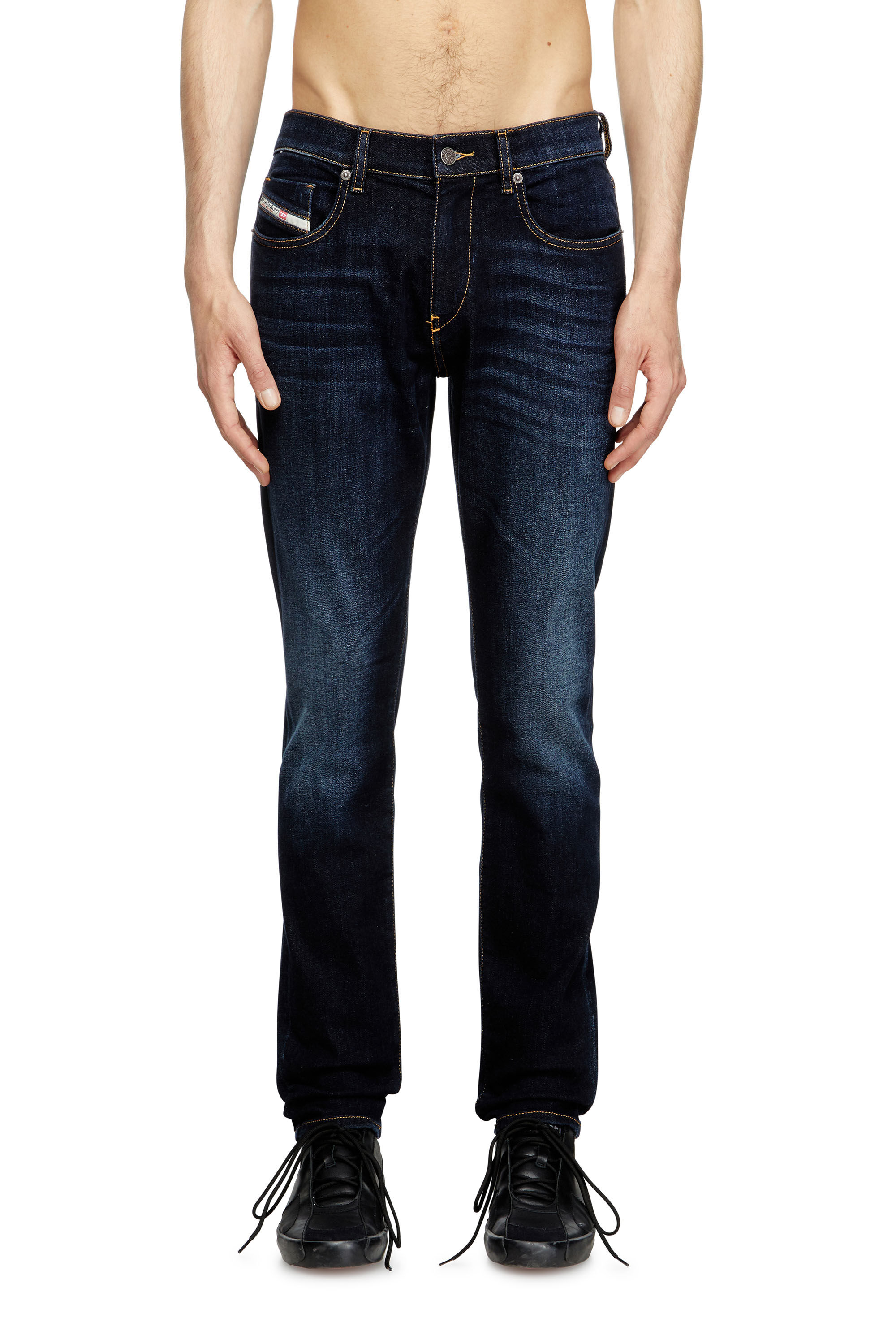 Diesel - Man's Slim Jeans 2019 D-Strukt 009ZS, Dark Blue - 3
