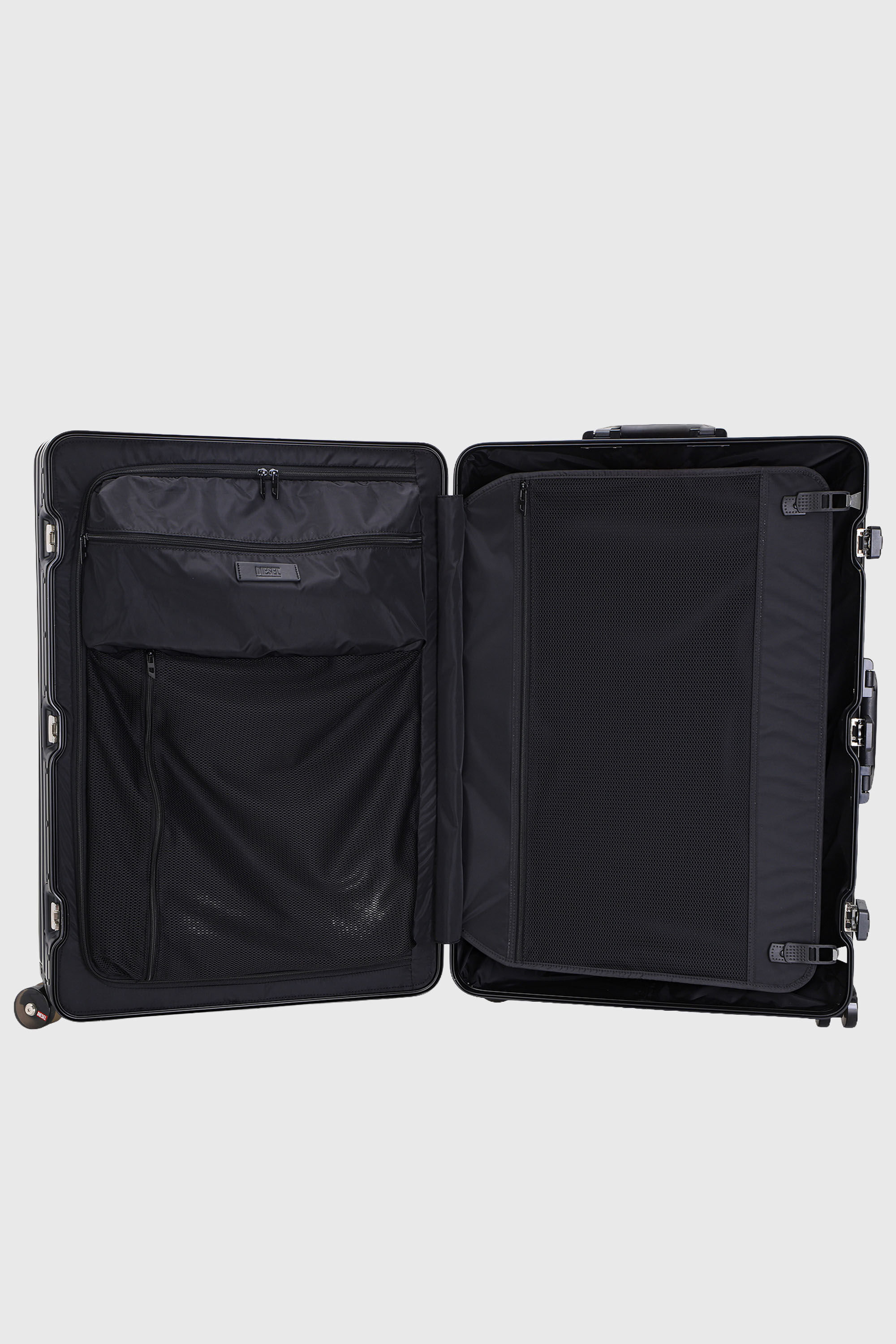 Diesel - DIESEL ALUMINUM TROLLEY- DSL002, Unisex's Aluminum suitcase size L in Black - 3