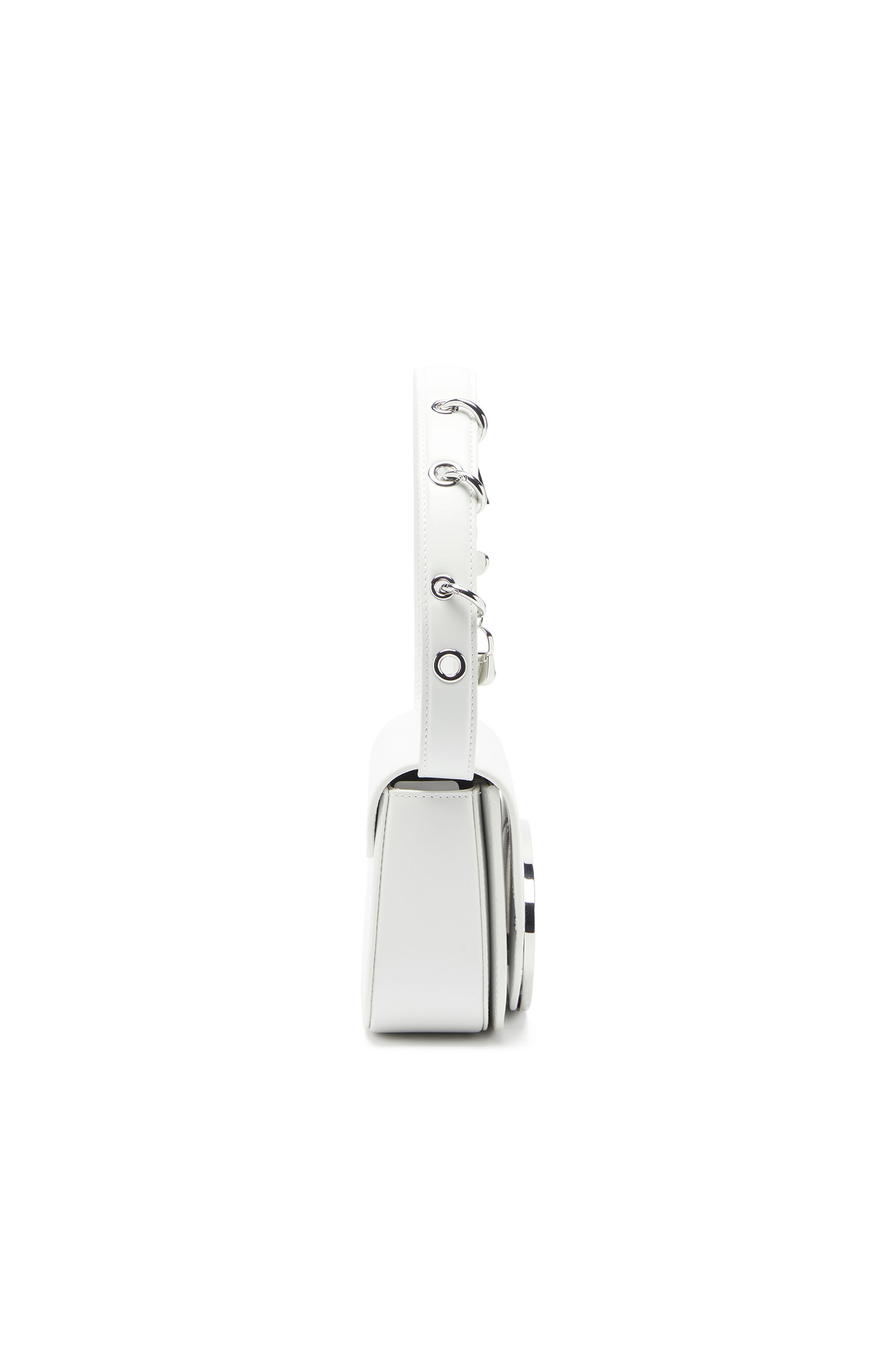 Diesel - 1DR, Woman's 1DR -Iconic shoulder bag in leather with handle charms in White - 4