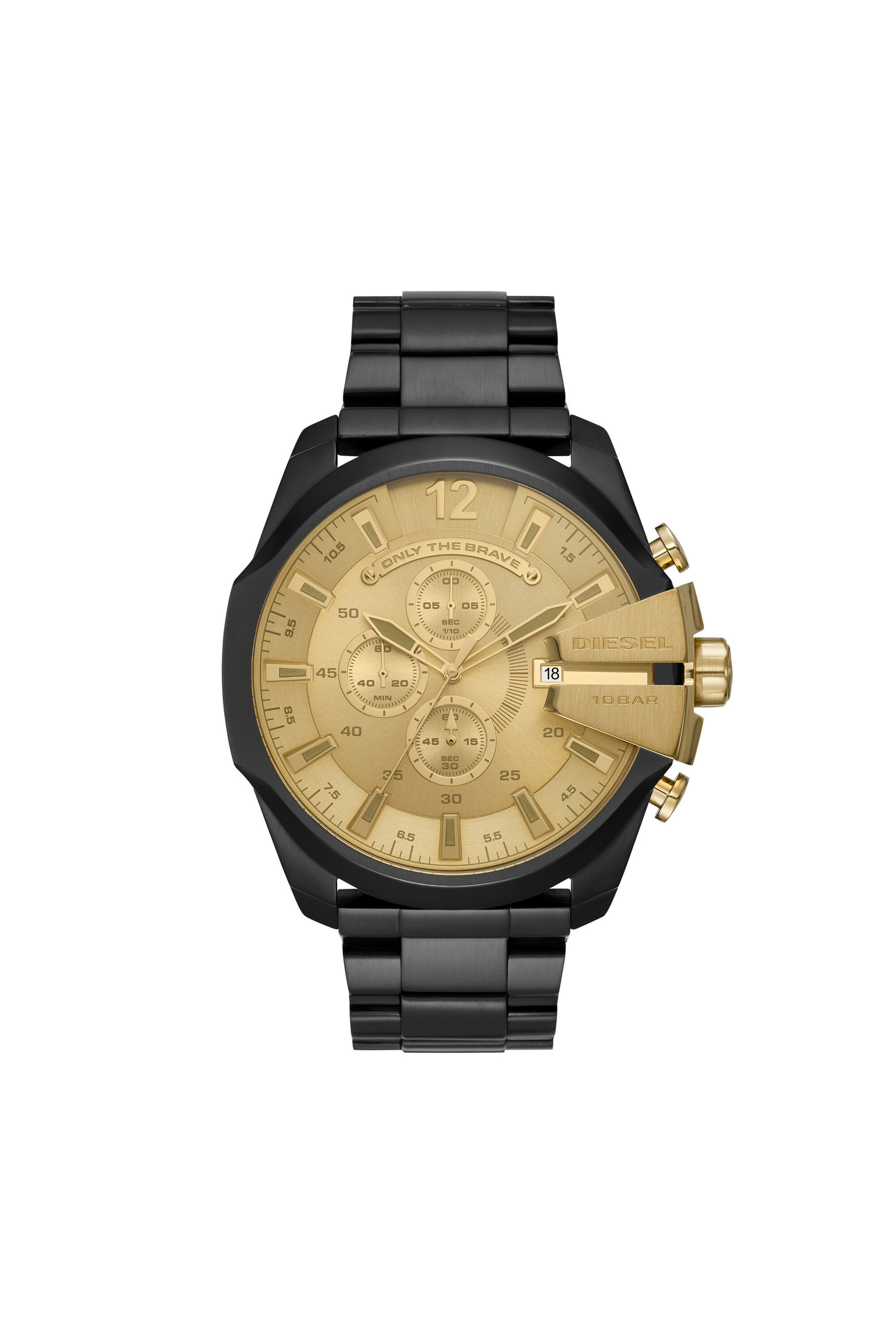 Diesel watch black and gold deals