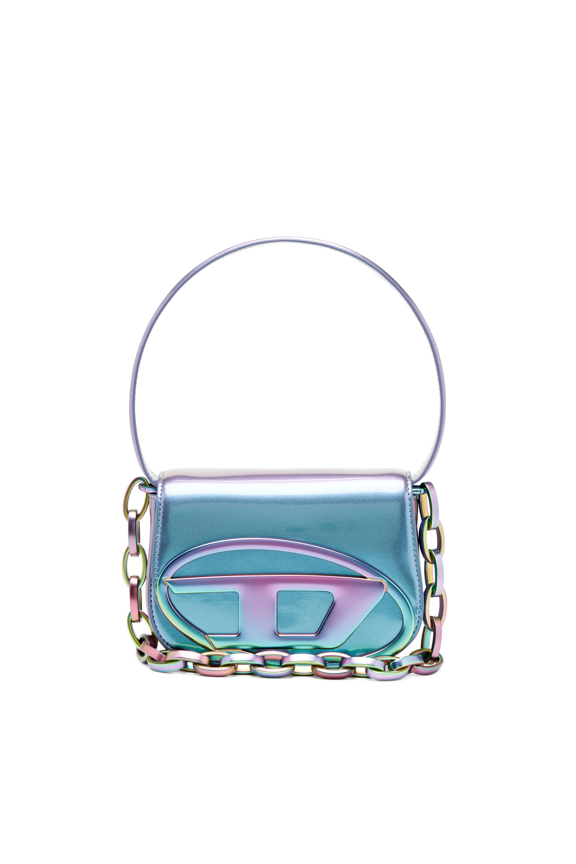 Diesel - 1DR, Woman's 1DR-Iconic shoulder bag with iridescent effect in Azure - 1