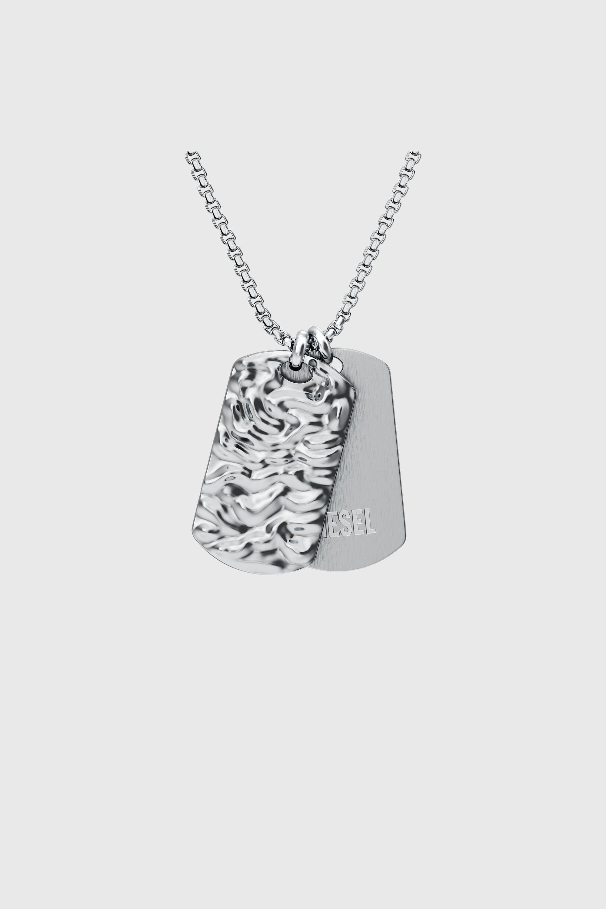 Diesel - DX1735040, Unisex's Stainless Steel Dog Tag Necklace in Silver - 2