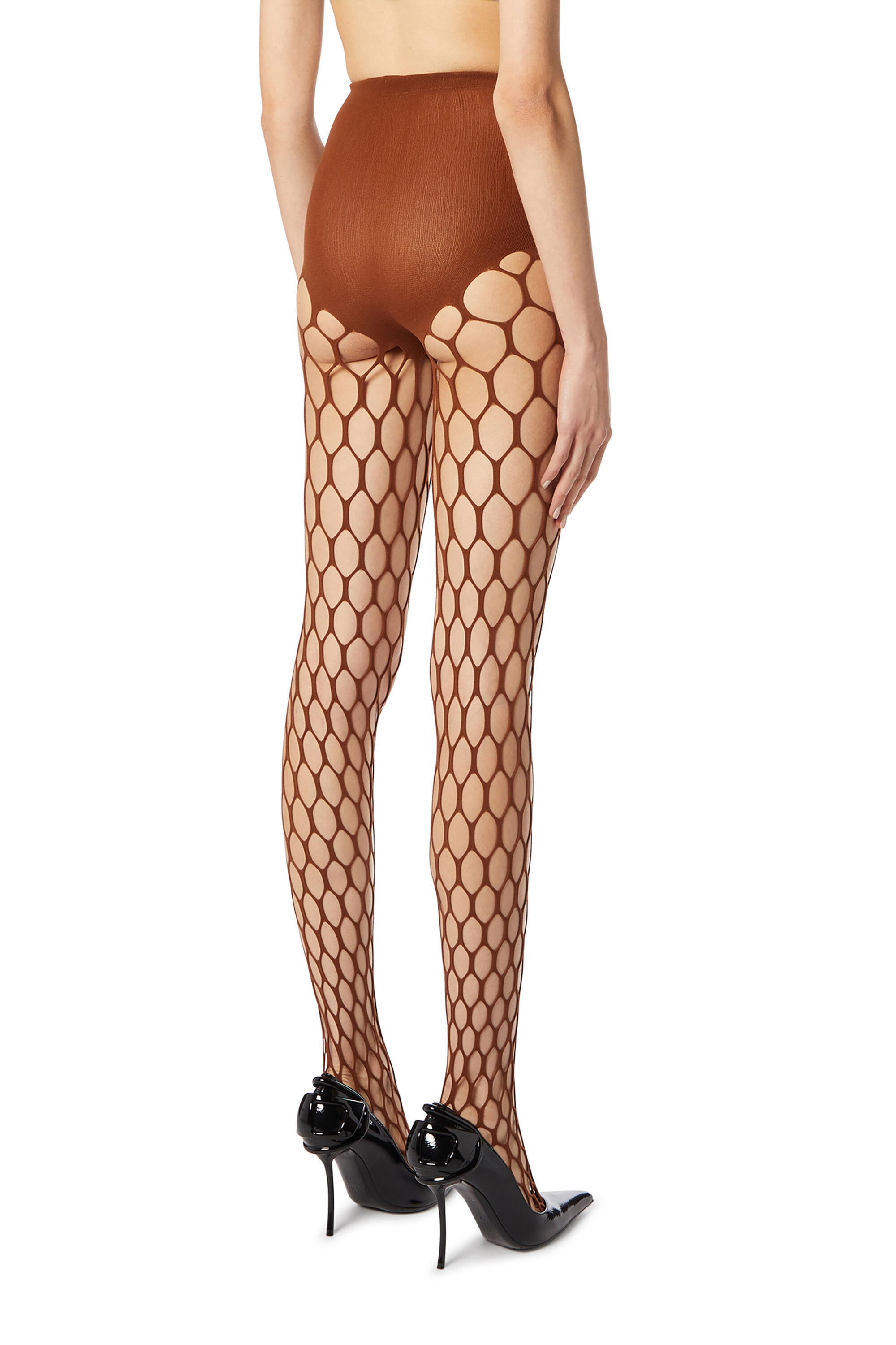 Diesel - M-ZORDA, Woman's Stretchy mesh-knit tights in null - 3