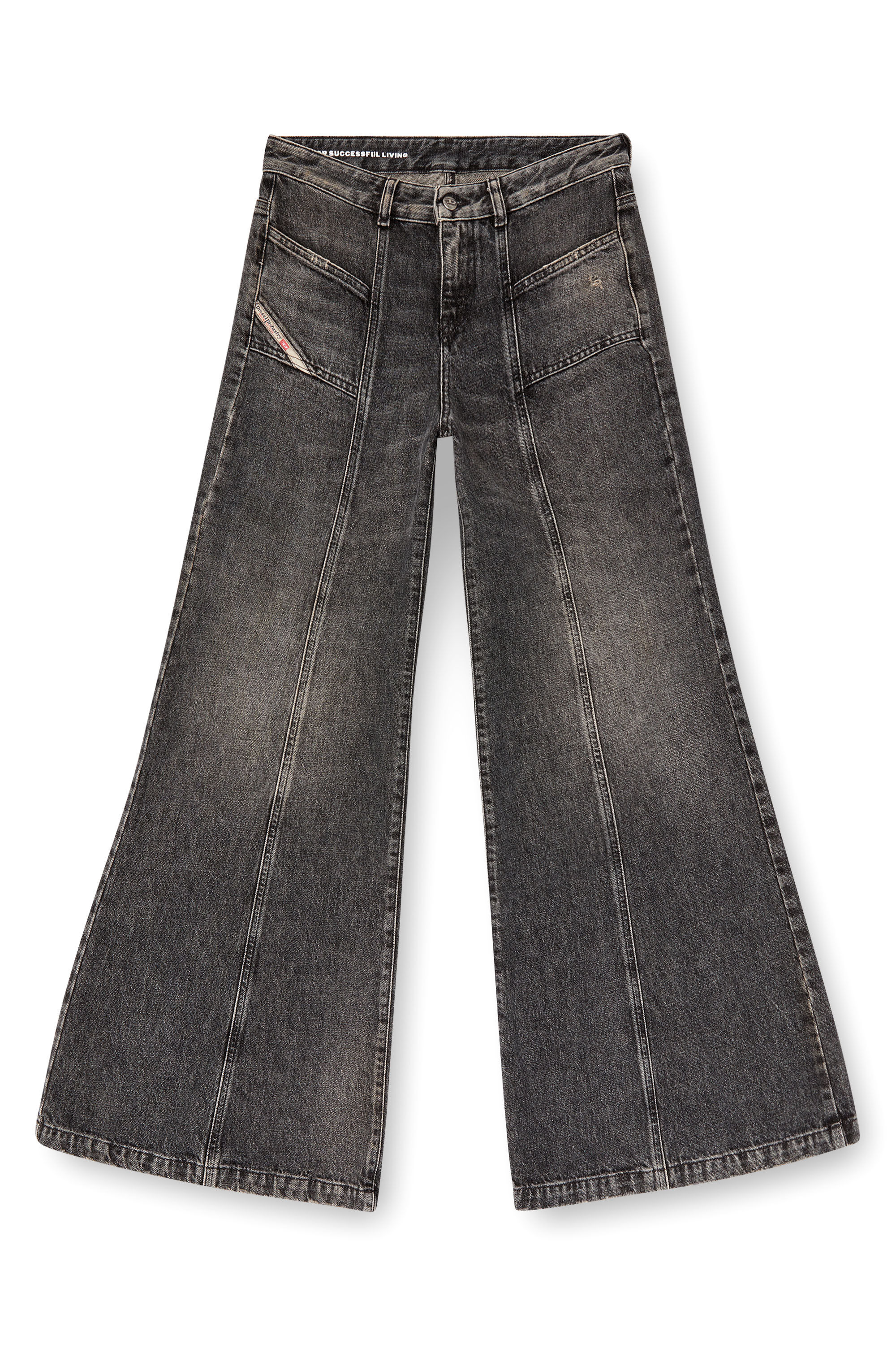 Diesel - Woman's Flare Jeans D-Akii 007Z2, Black/Dark grey - 2