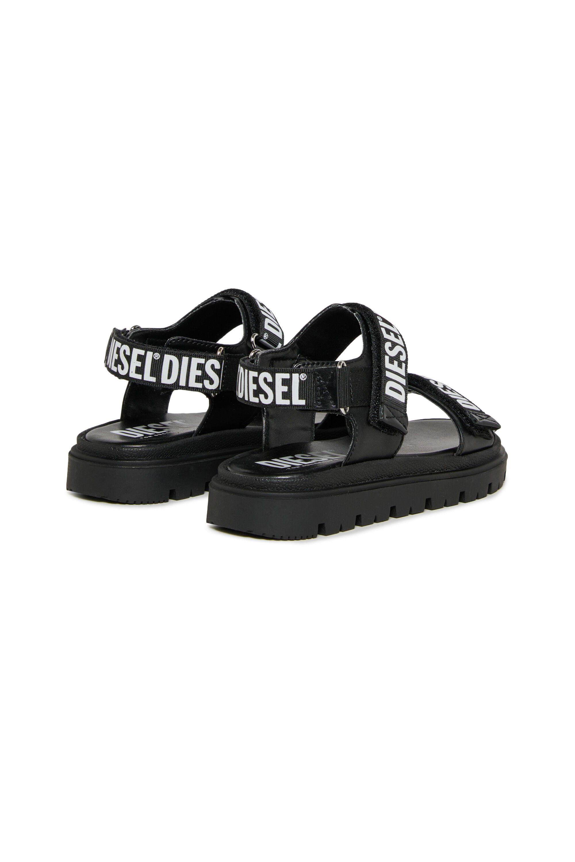 Diesel - D-SANTAP, Unisex's D-Santap-Sandal with Diesel logo straps in Black - 3