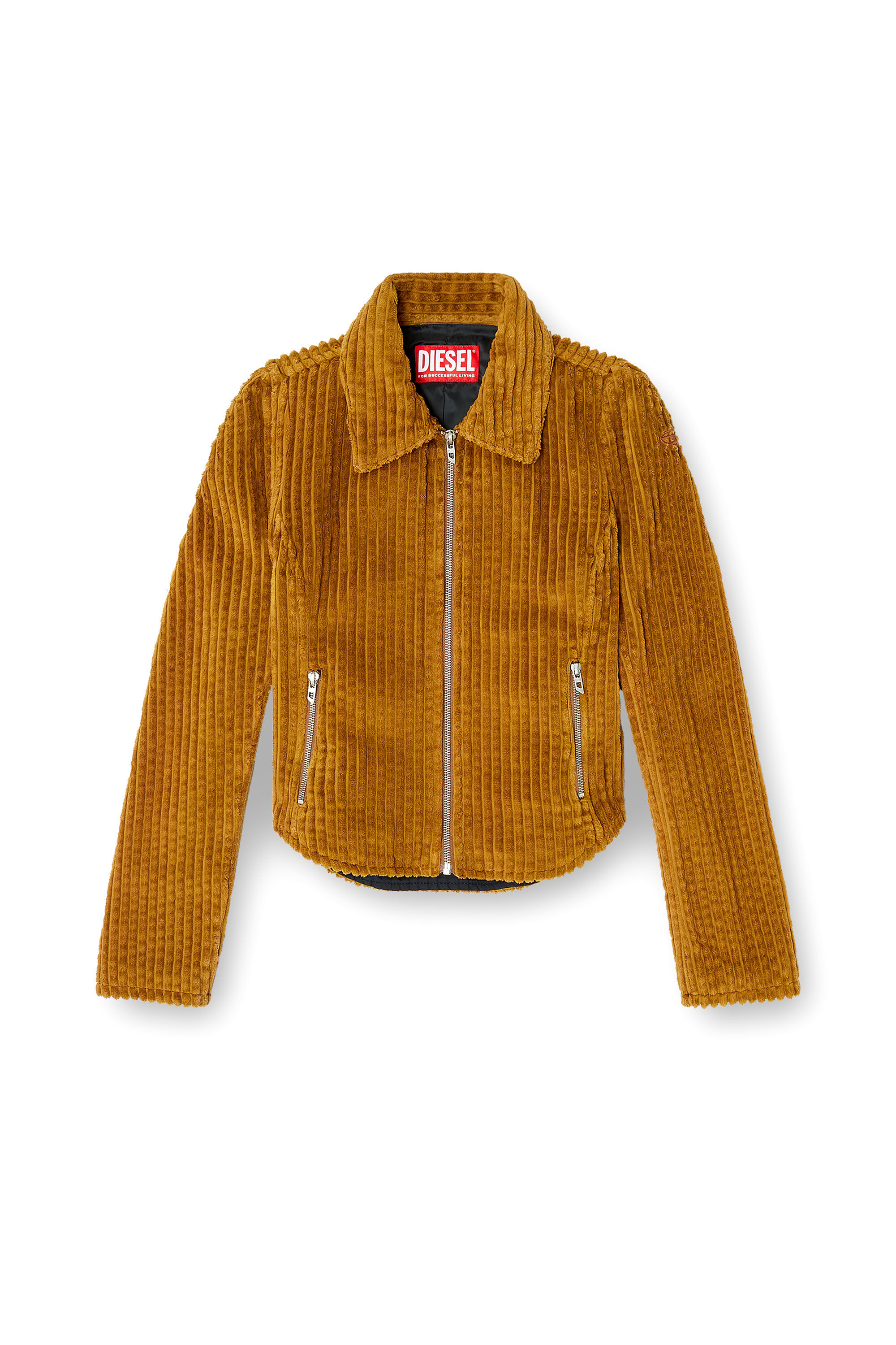Diesel - G-ENEA, Woman's Shirt-jacket in cotton corduroy in Brown - 2