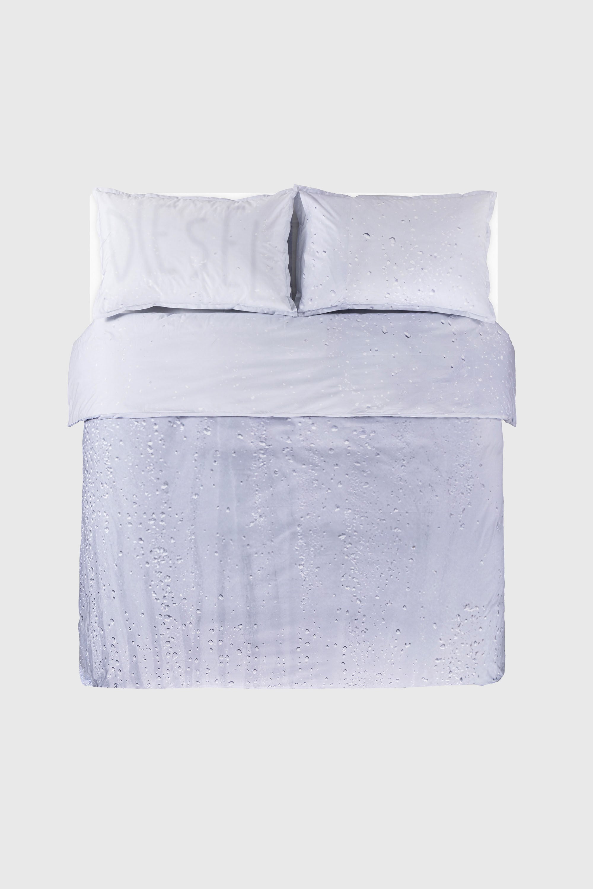 Diesel - 1018097  WET PERCALE DUVET COVER SET, Unisex's Percale duvet cover set for queen size bed in Grey - 1