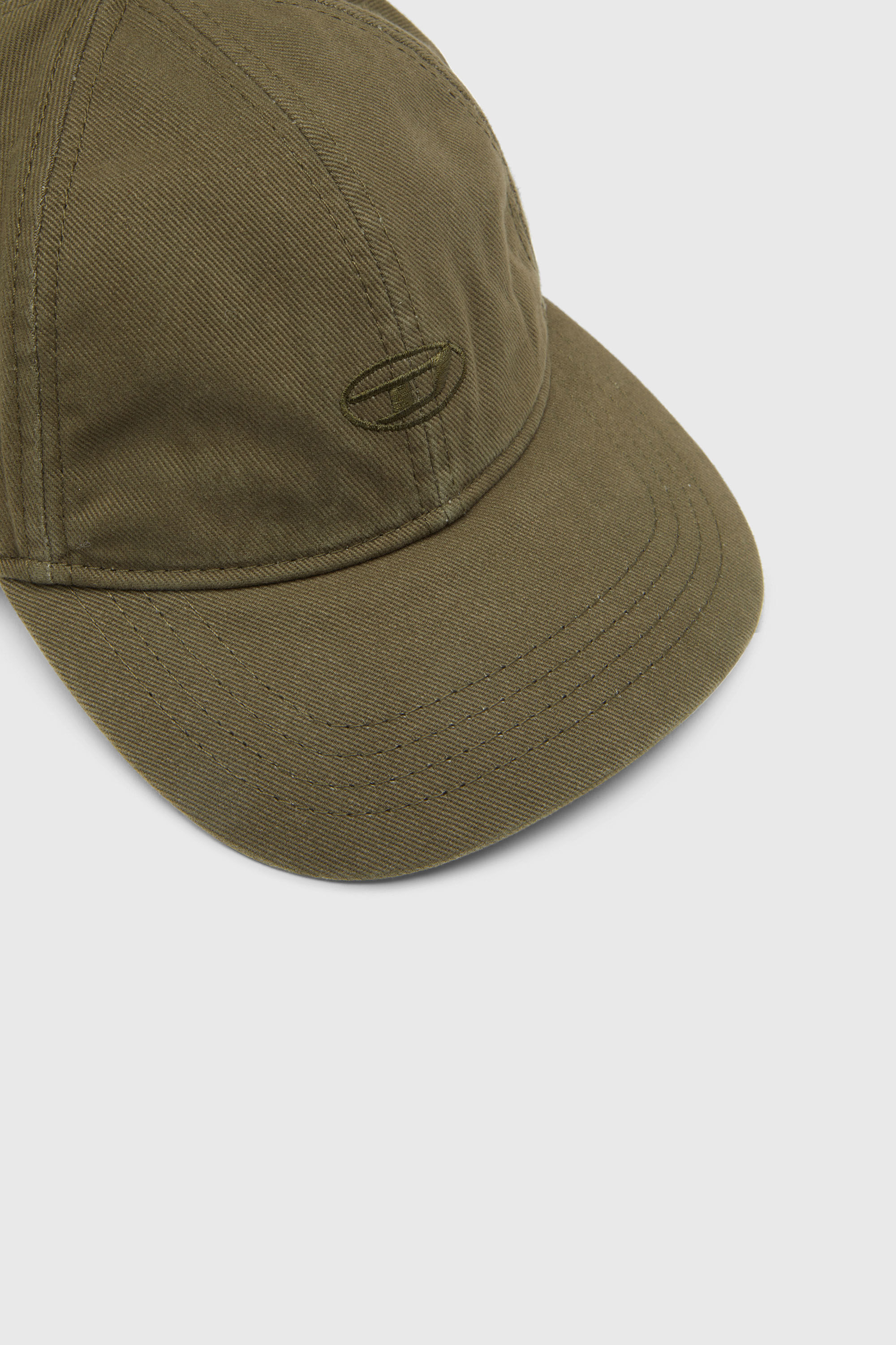 Diesel - C-RUN-WASH, Man's Baseball cap in washed cotton twill in Military Green - 3