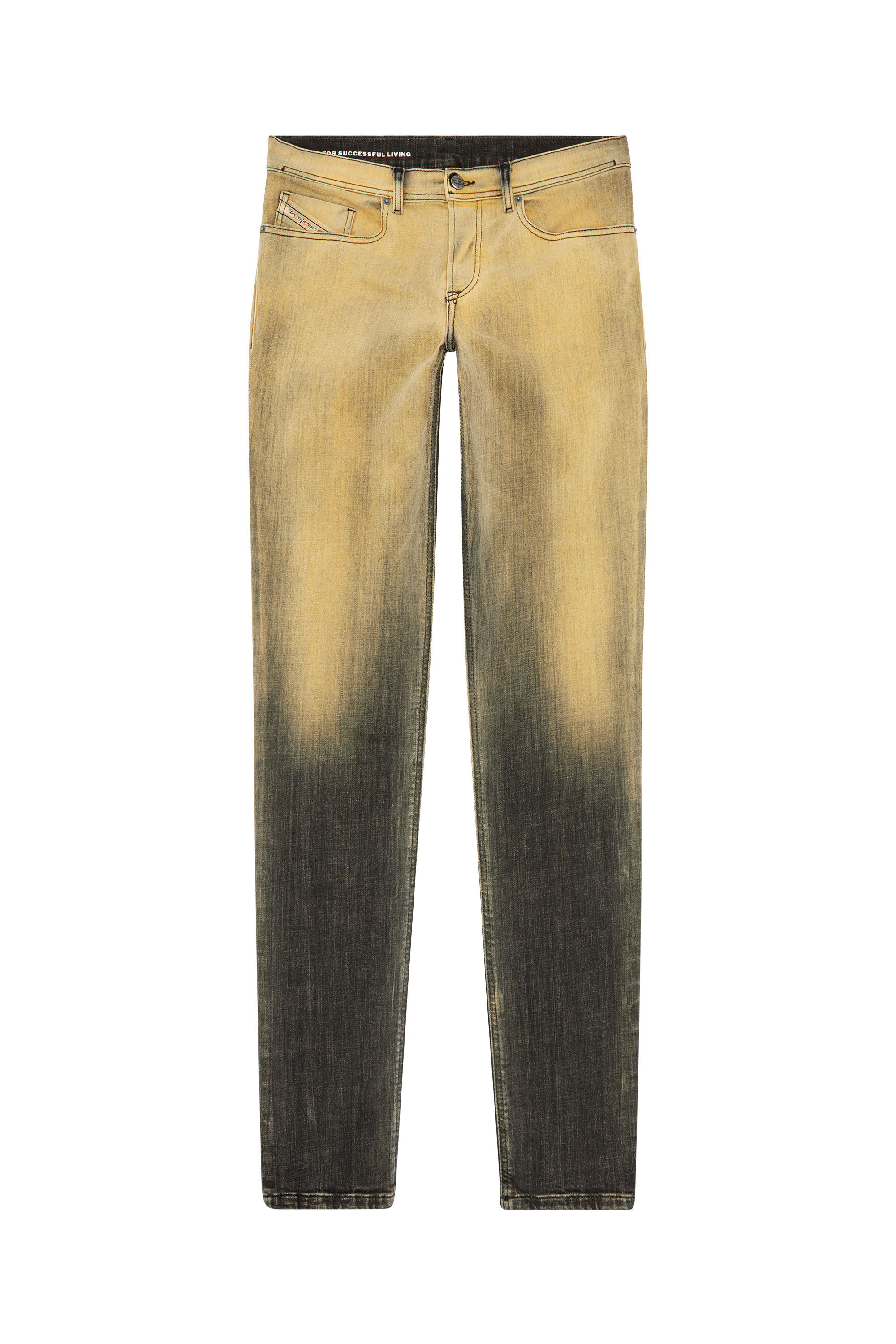 Diesel - Man Tapered Jeans 2023 D-Finitive 09J85, Black/Yellow - Image 2