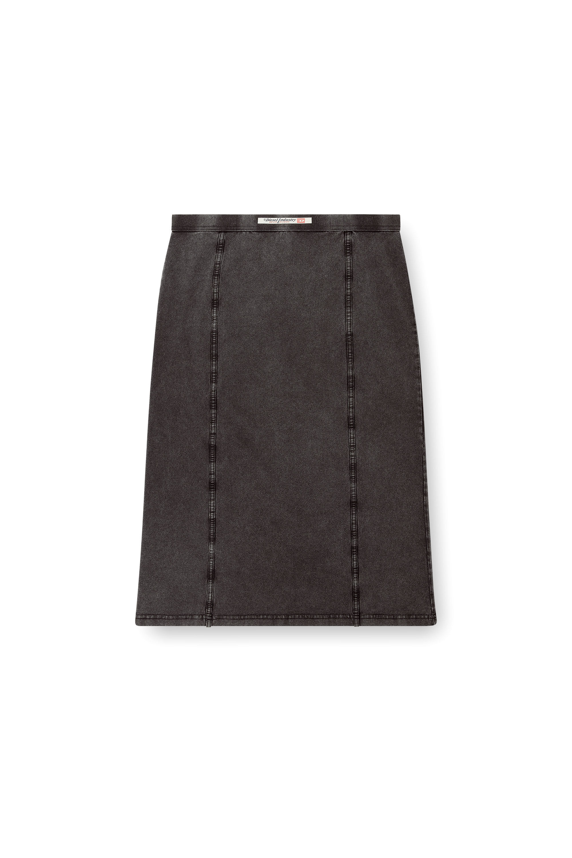 Diesel - O-ALLEGRA, Woman's Midi skirt with denim effect in Black - 2