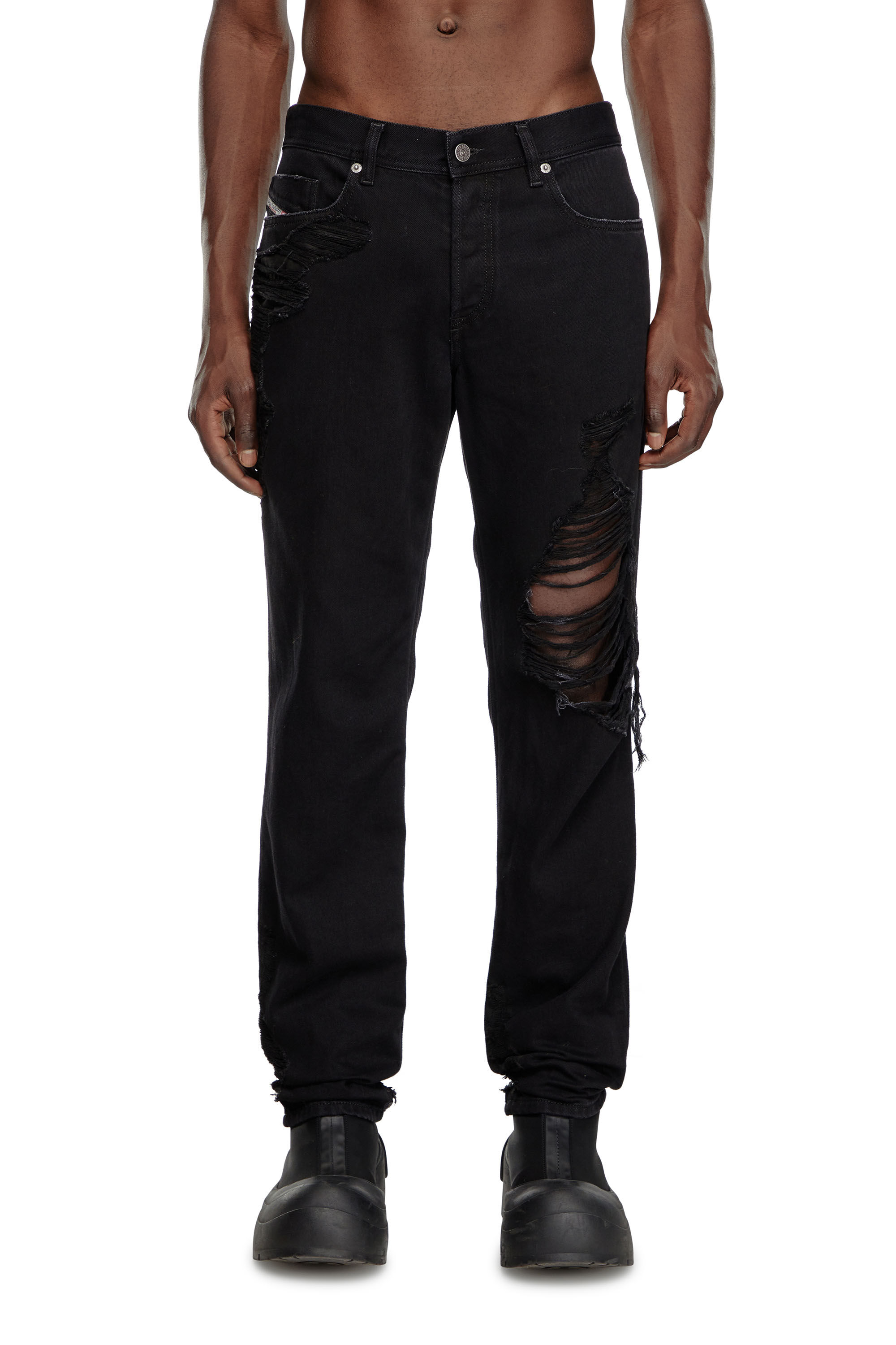 Diesel - Man Tapered Jeans 2023 D-Finitive 09K35, Black/Dark grey - Image 3