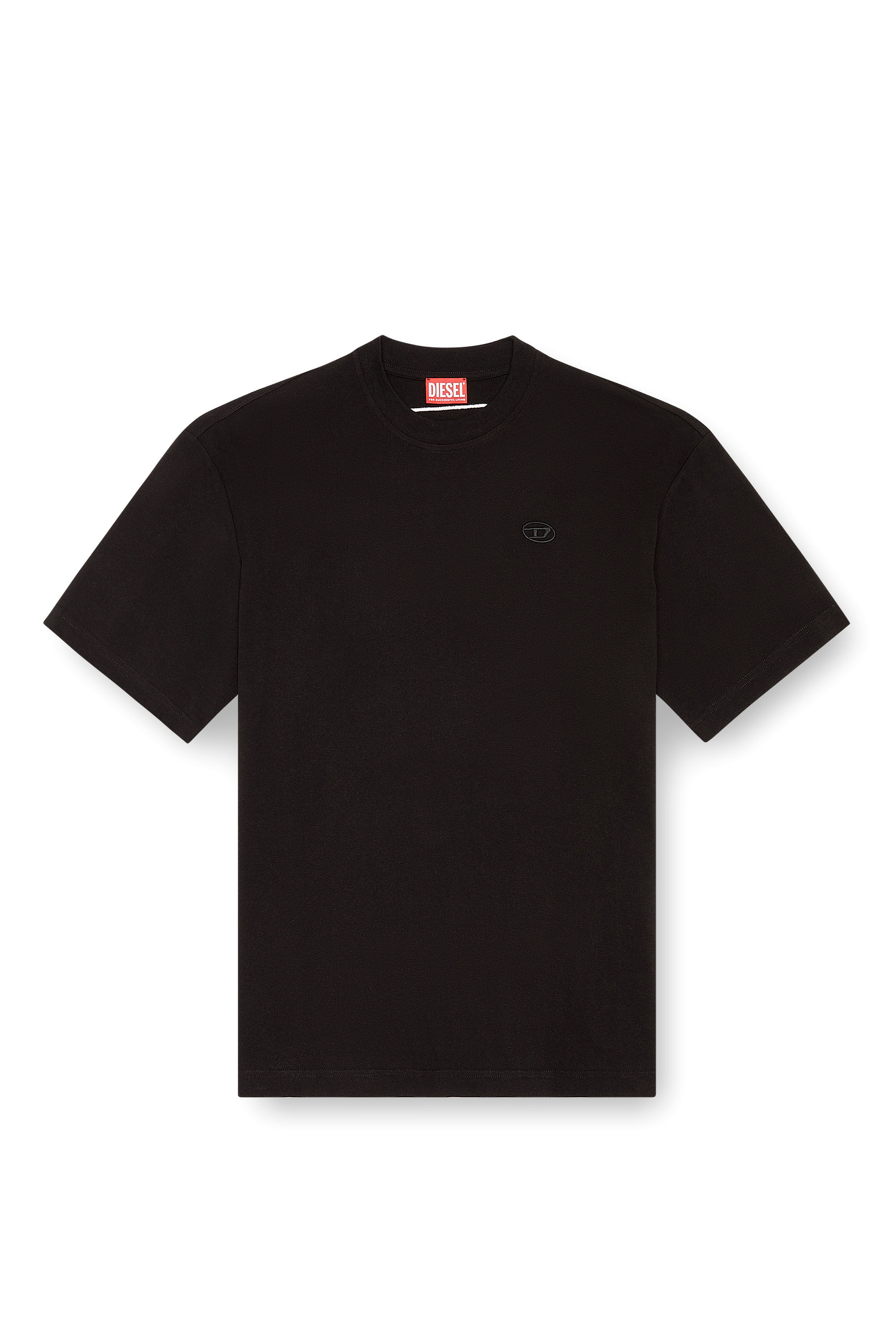 Tシャツ・カットソー Diesel T-Shirt With Maxi Oval D Men's T-shirt with maxi oval D embroidery | Black | Diesel