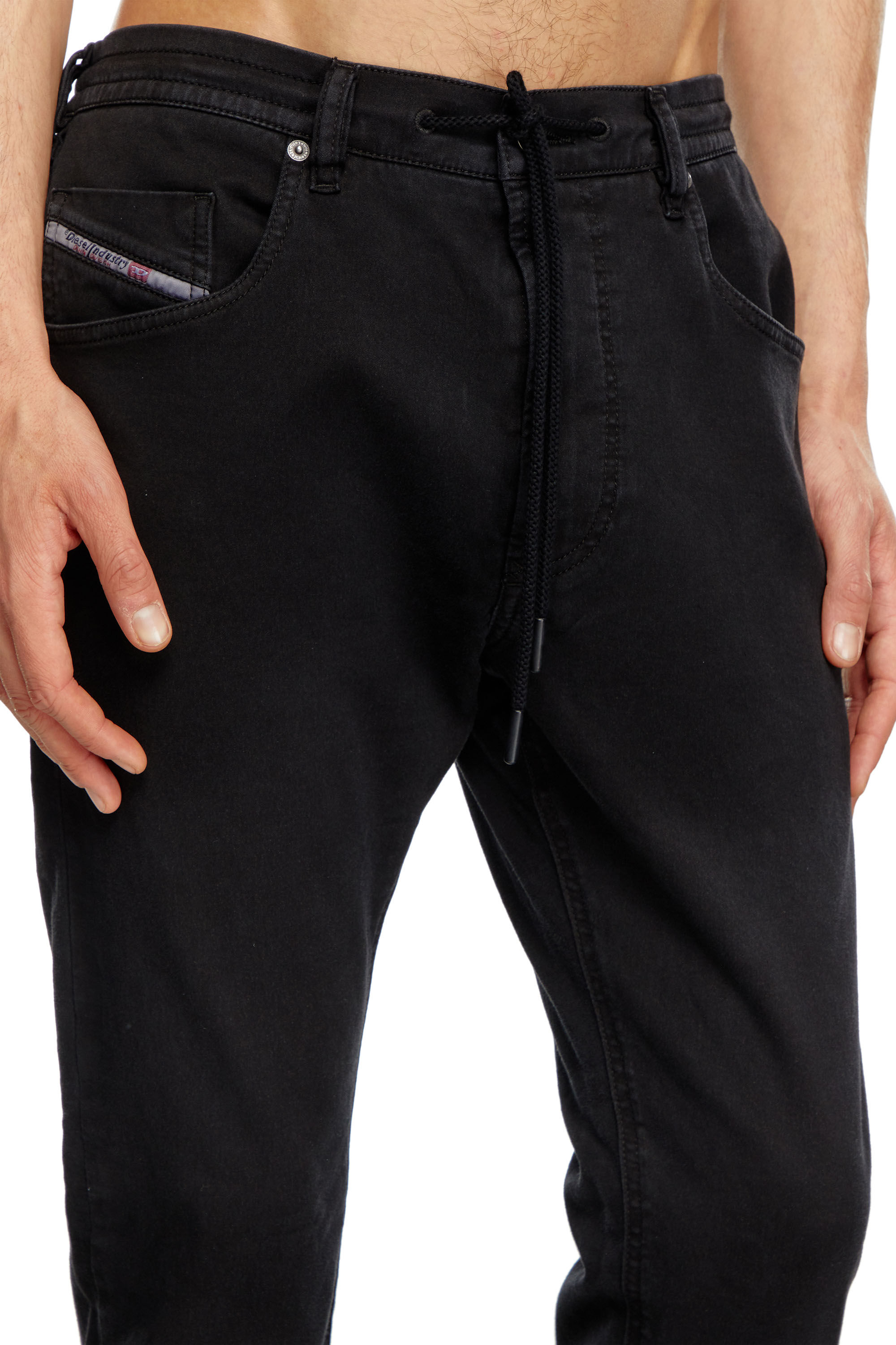 Diesel - Man Tapered 2030 D-Krooley Joggjeans® 068NH, Black/Dark grey - Image 5