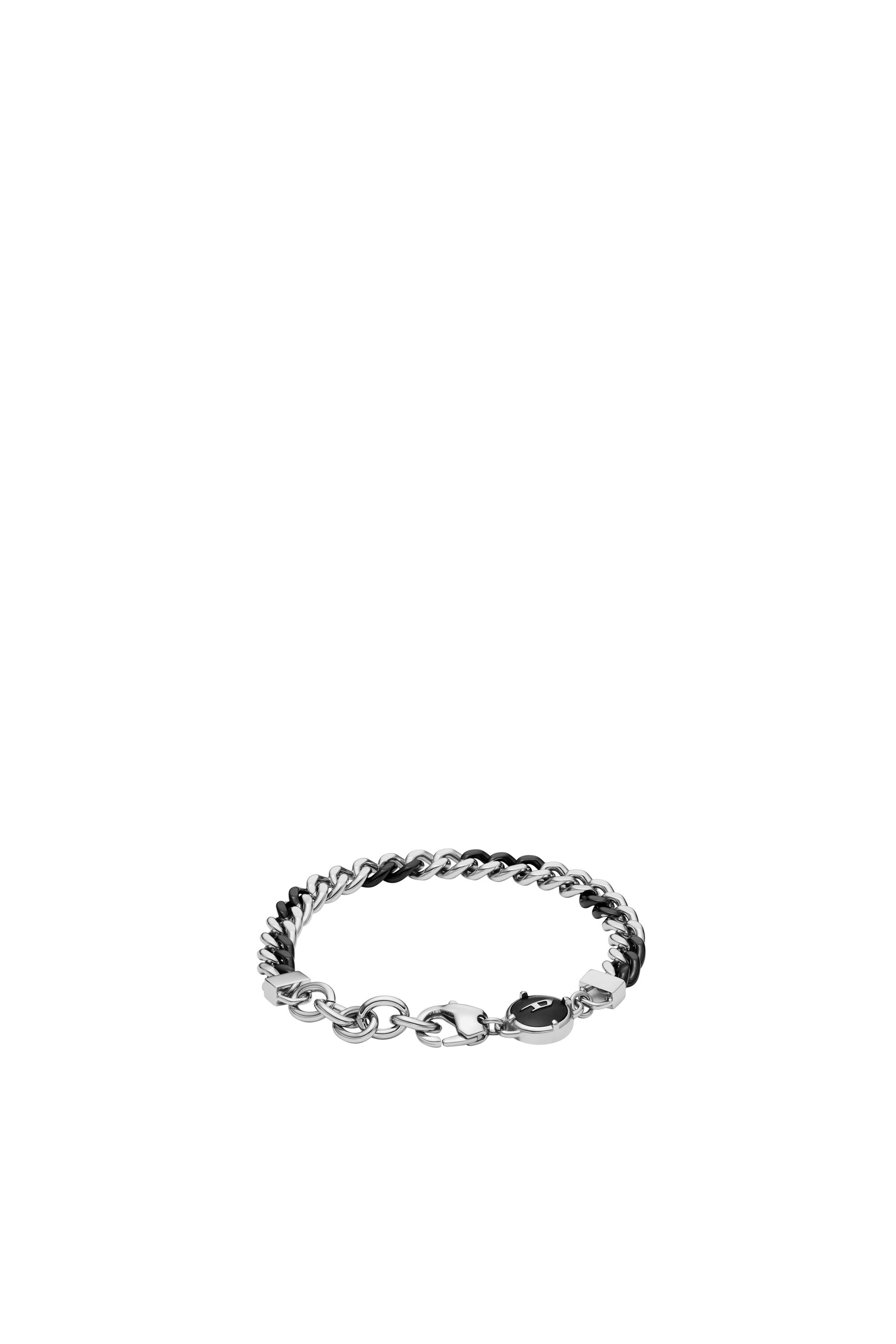 Women's Two-Tone stainless steel chain bracelet | Silver