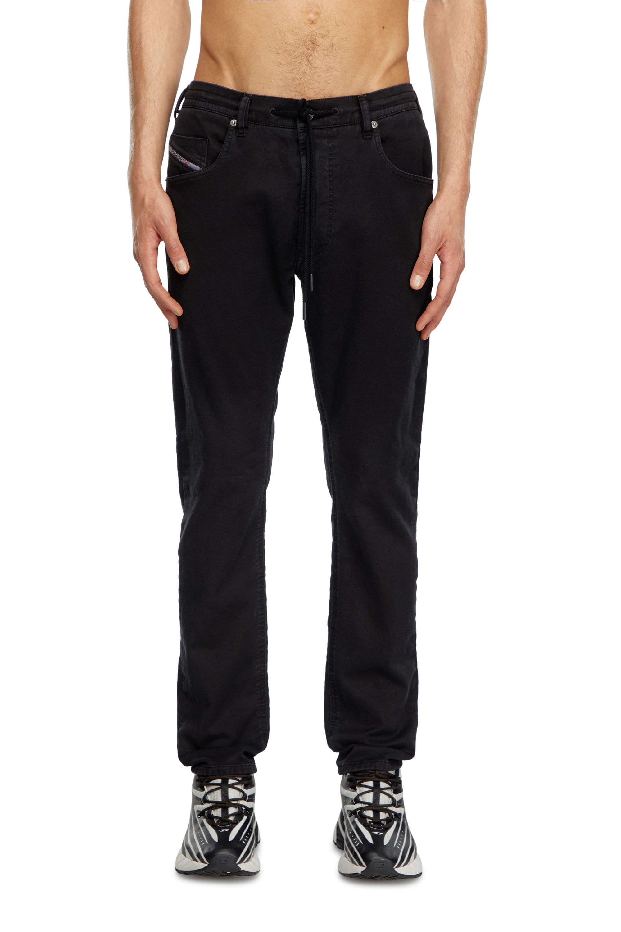 Diesel - Man Tapered 2030 D-Krooley Joggjeans® 068NH, Black/Dark grey - Image 3