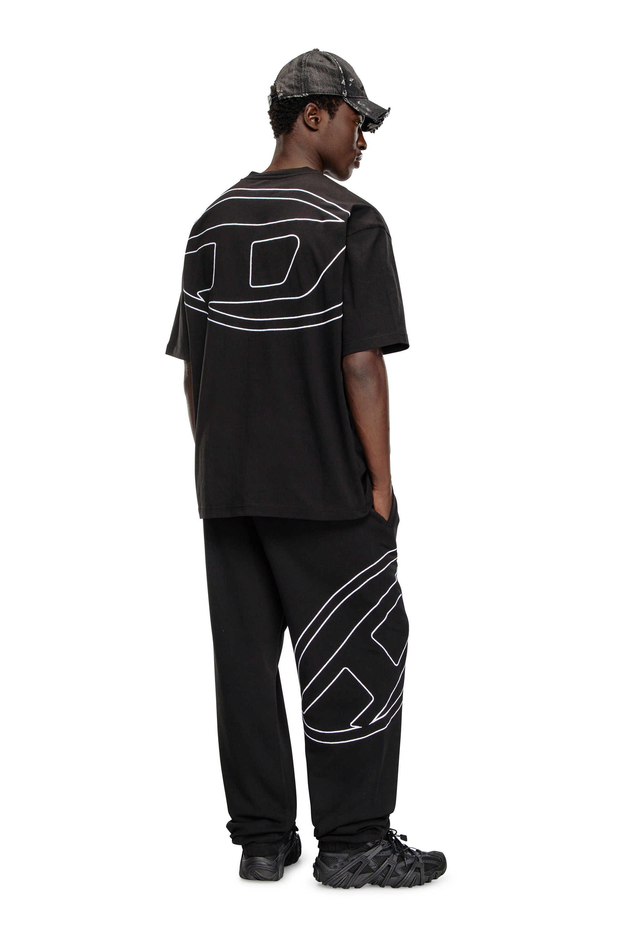 Tシャツ・カットソー Diesel T-Shirt With Maxi Oval D Men's T-shirt with maxi oval D embroidery | Black | Diesel