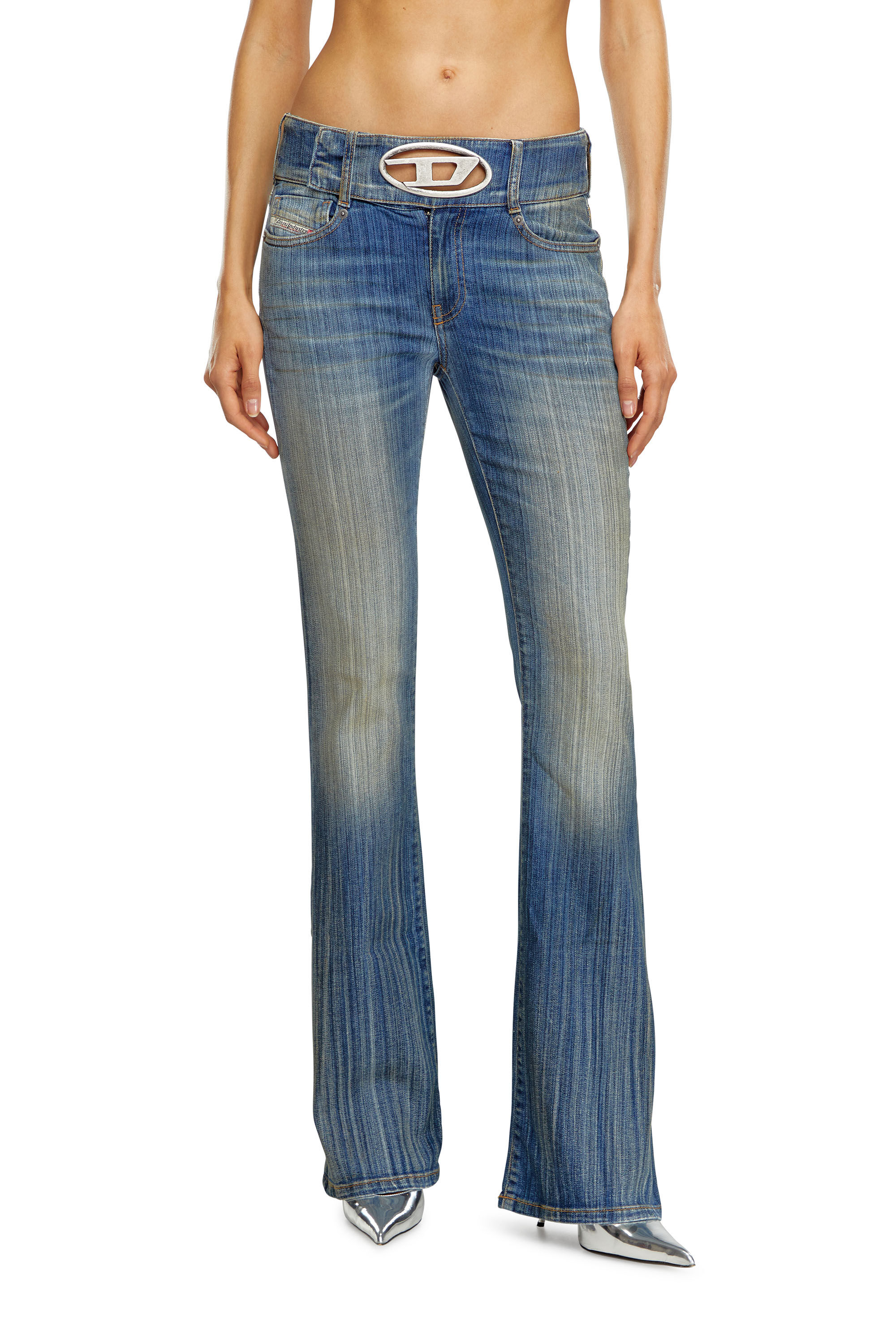 Diesel - Woman Bootcut and Flare Jeans D-Propol 0CBCX, Medium blue - Image 3