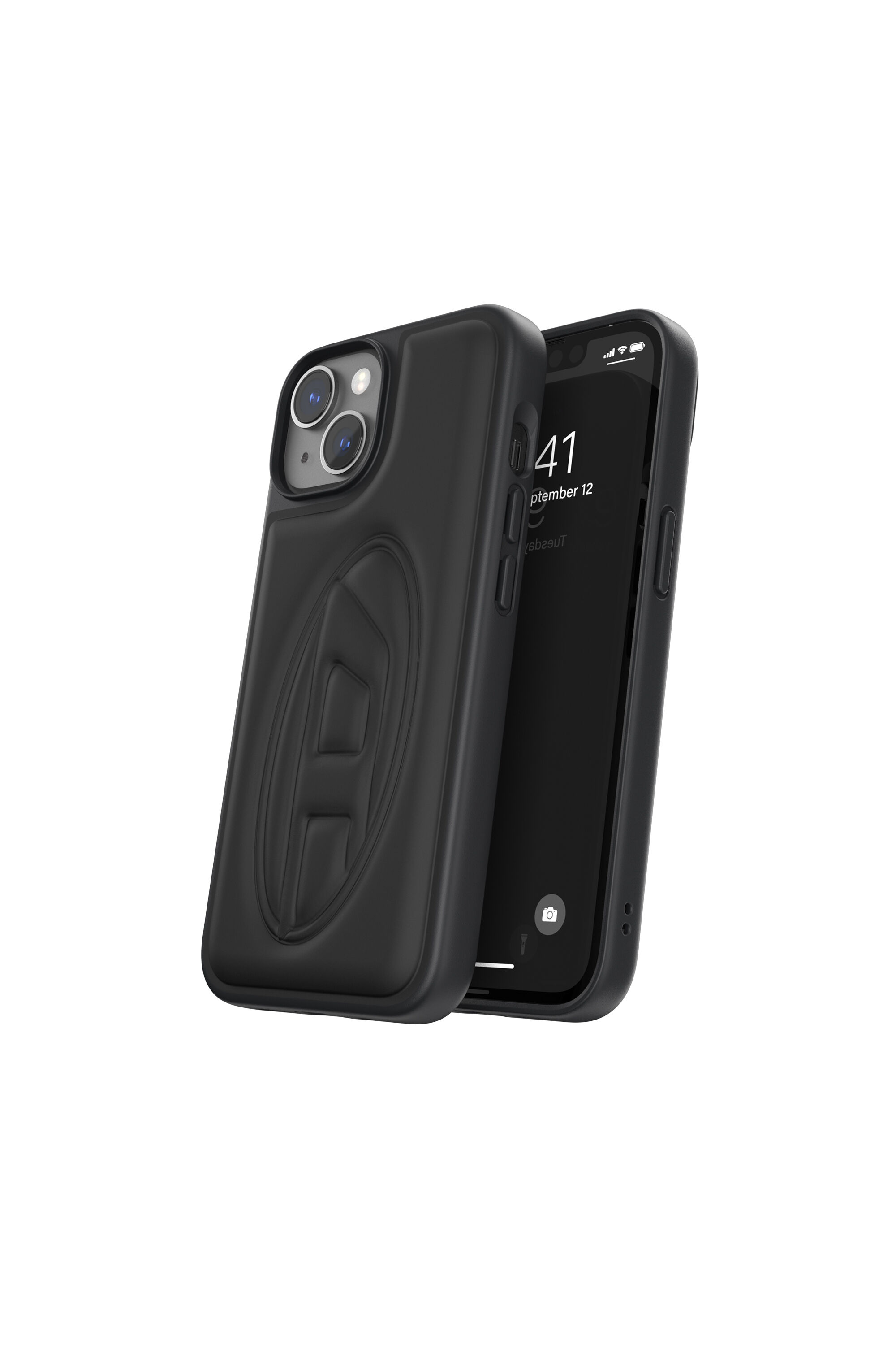 Diesel - 53406 MOULDED CASE, Unisex's Moulded case D logo for iPhone 14 in Black - 3