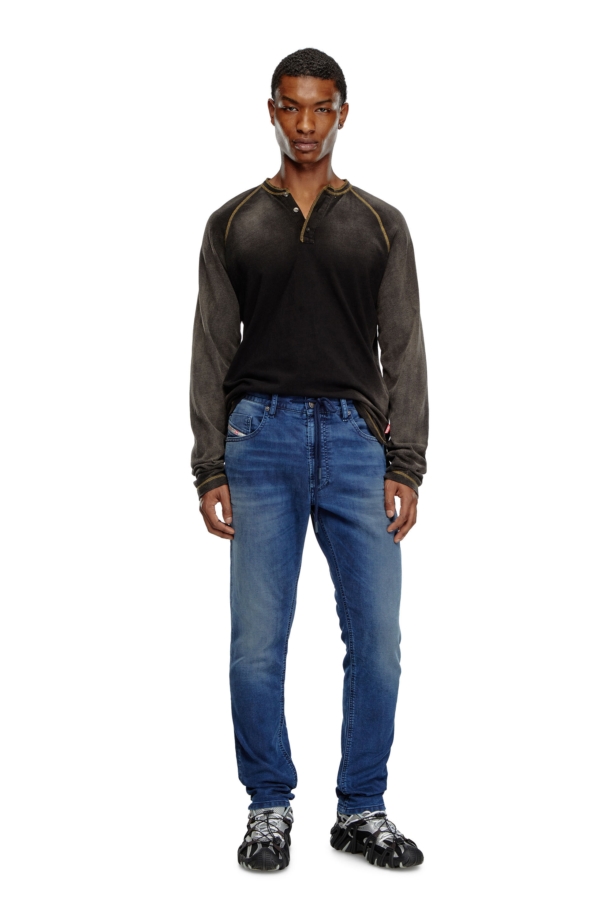 Diesel - Man Tapered 2030 D-Krooley Joggjeans® 068LX, Dark Blue - Image 1