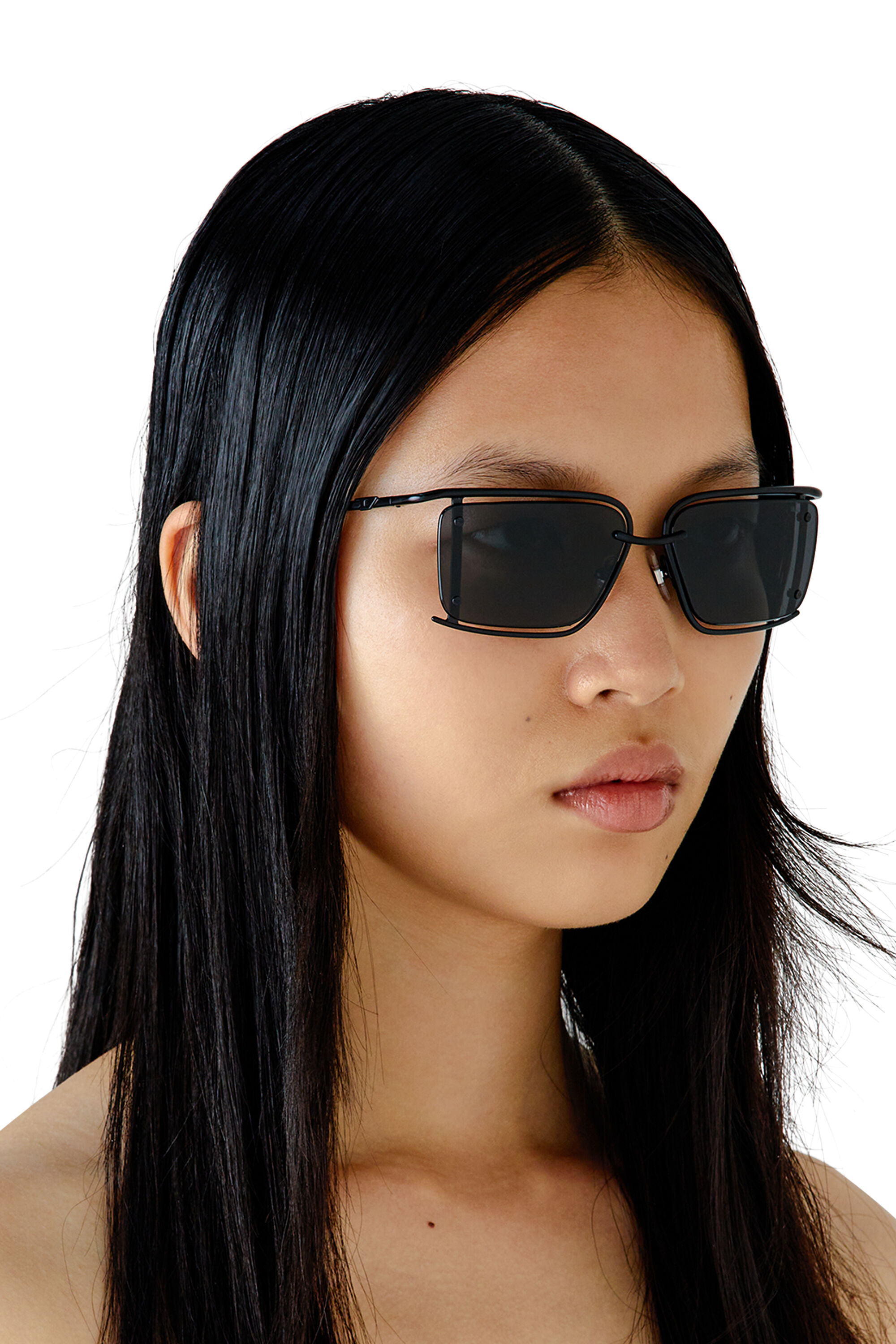 Women's Rectangle sunglasses | Black | Diesel