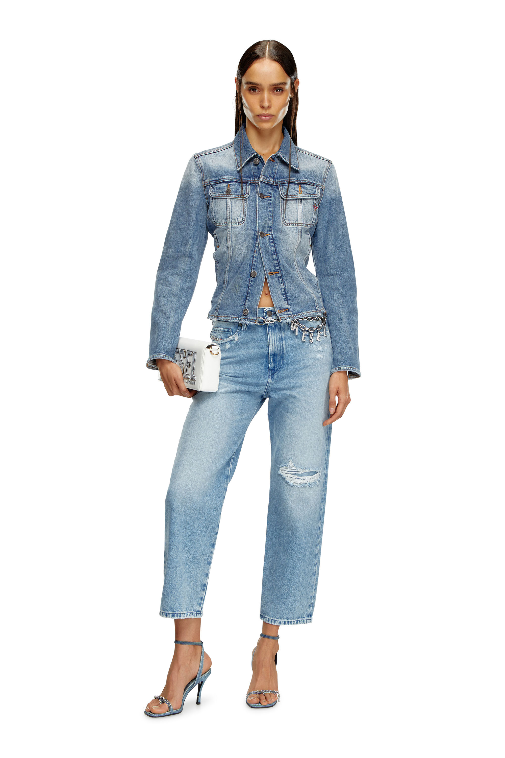 Diesel - Woman Boyfriend Jeans 2016 D-Air 09J80, Light Blue - Image 1