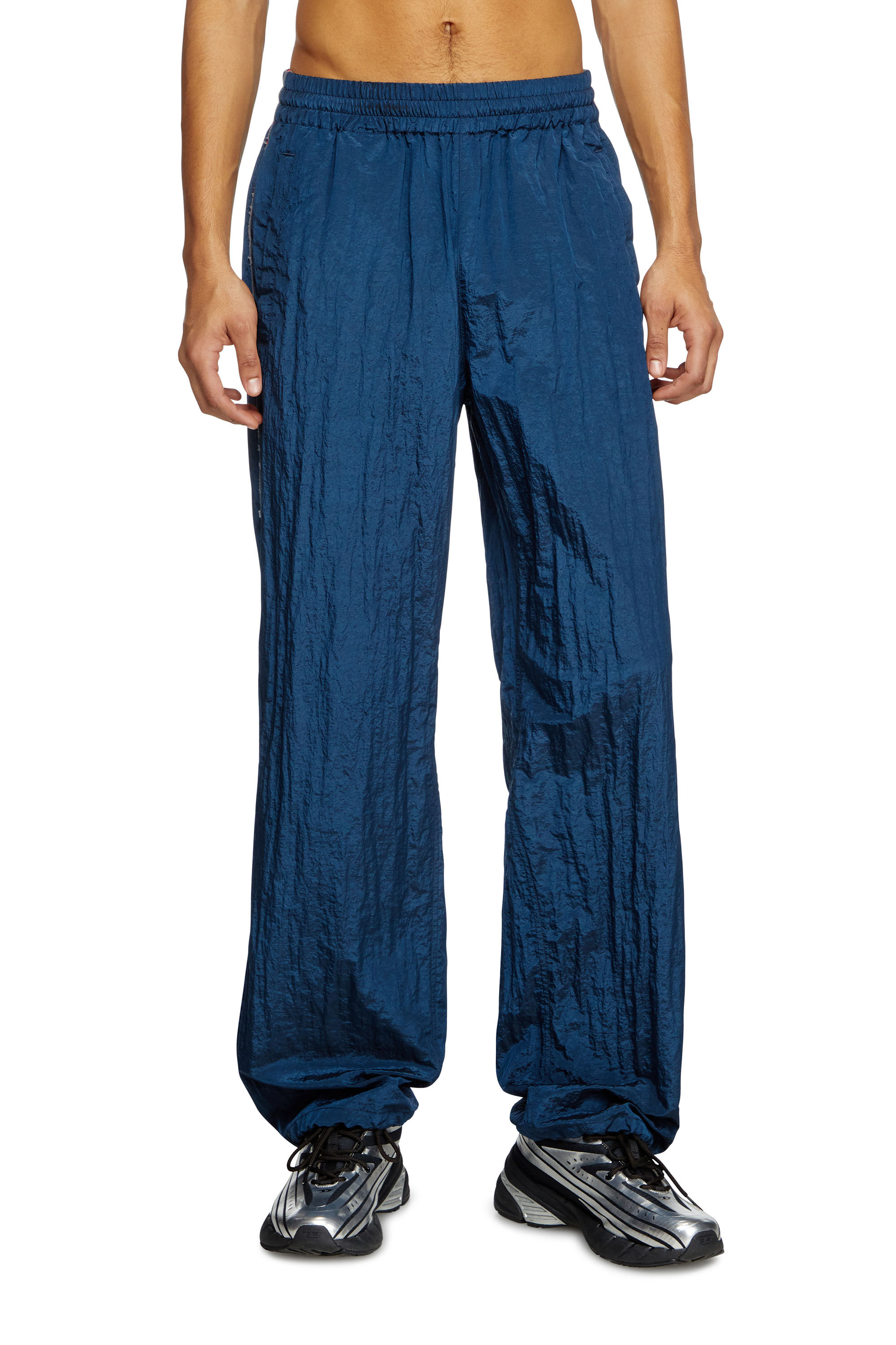 Diesel - P-ANTHEIT, Man's Track pants with distressed piping in Blue - 3