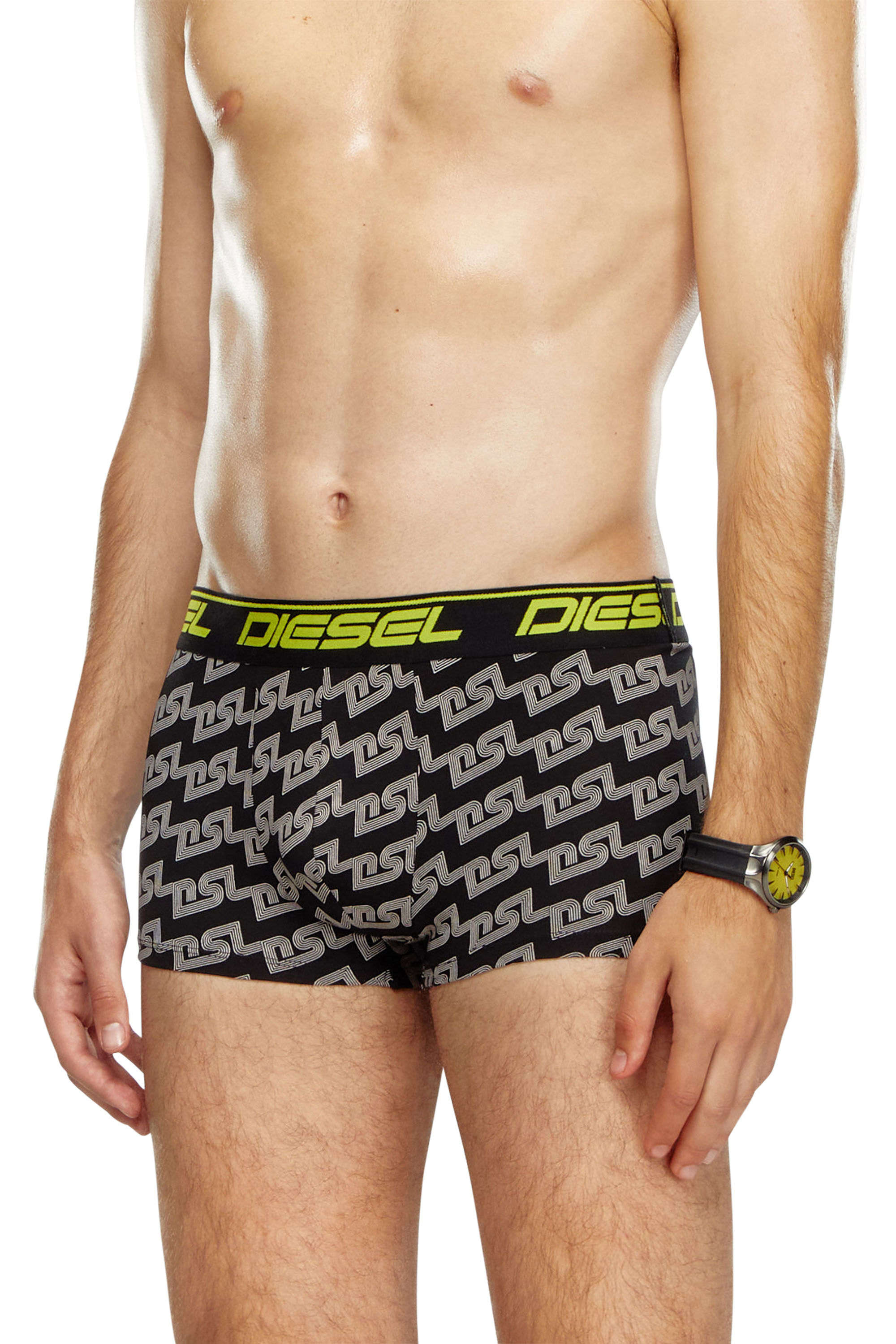 Diesel - UMBX-DAMIEN, Man's Boxer briefs with splatter print in Black/Yellow - 3