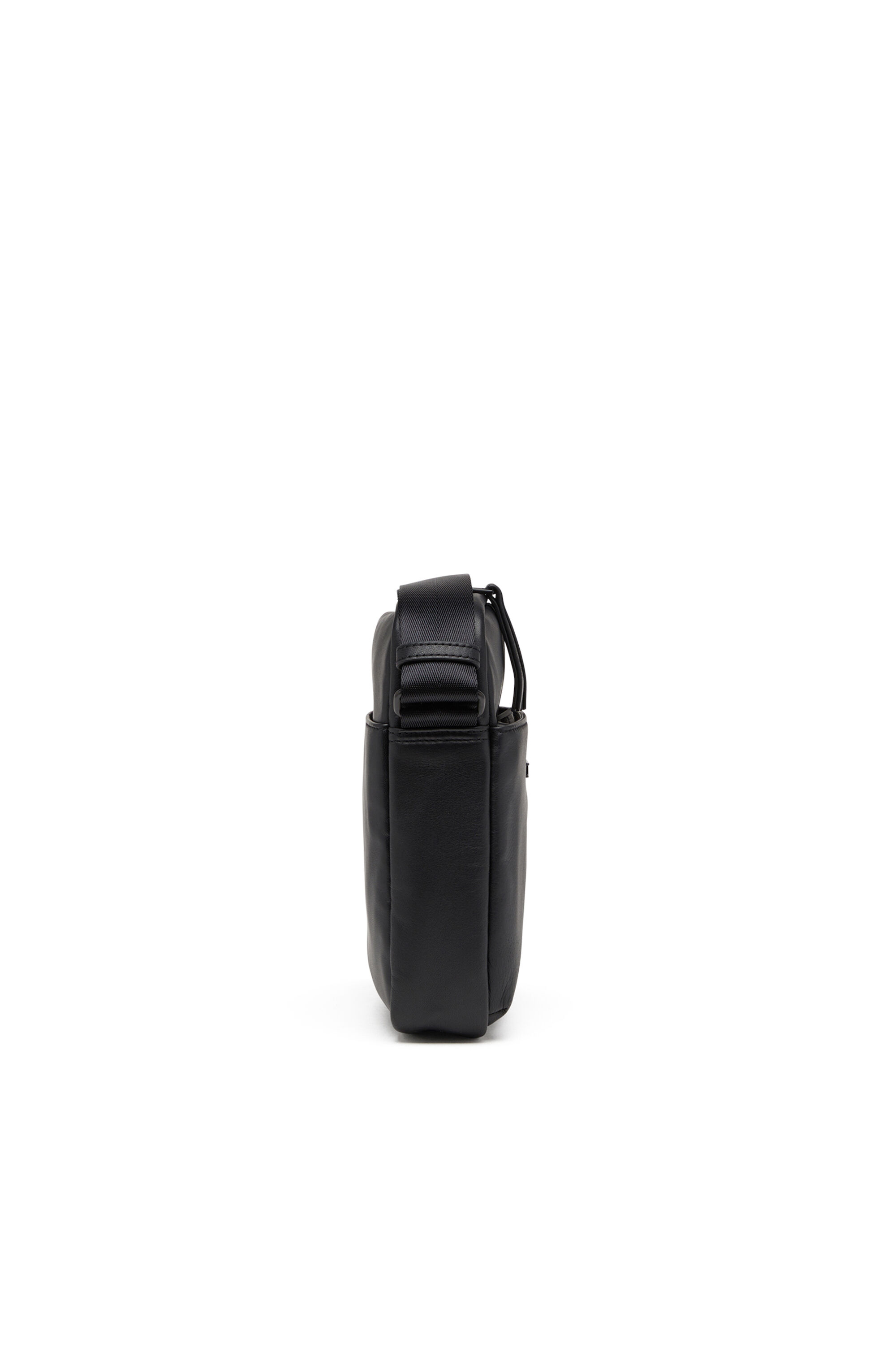 Diesel - RAVE CROSSBODY X, Man's Rave-Leather crossbody bag with tonal metal D in Black - 4