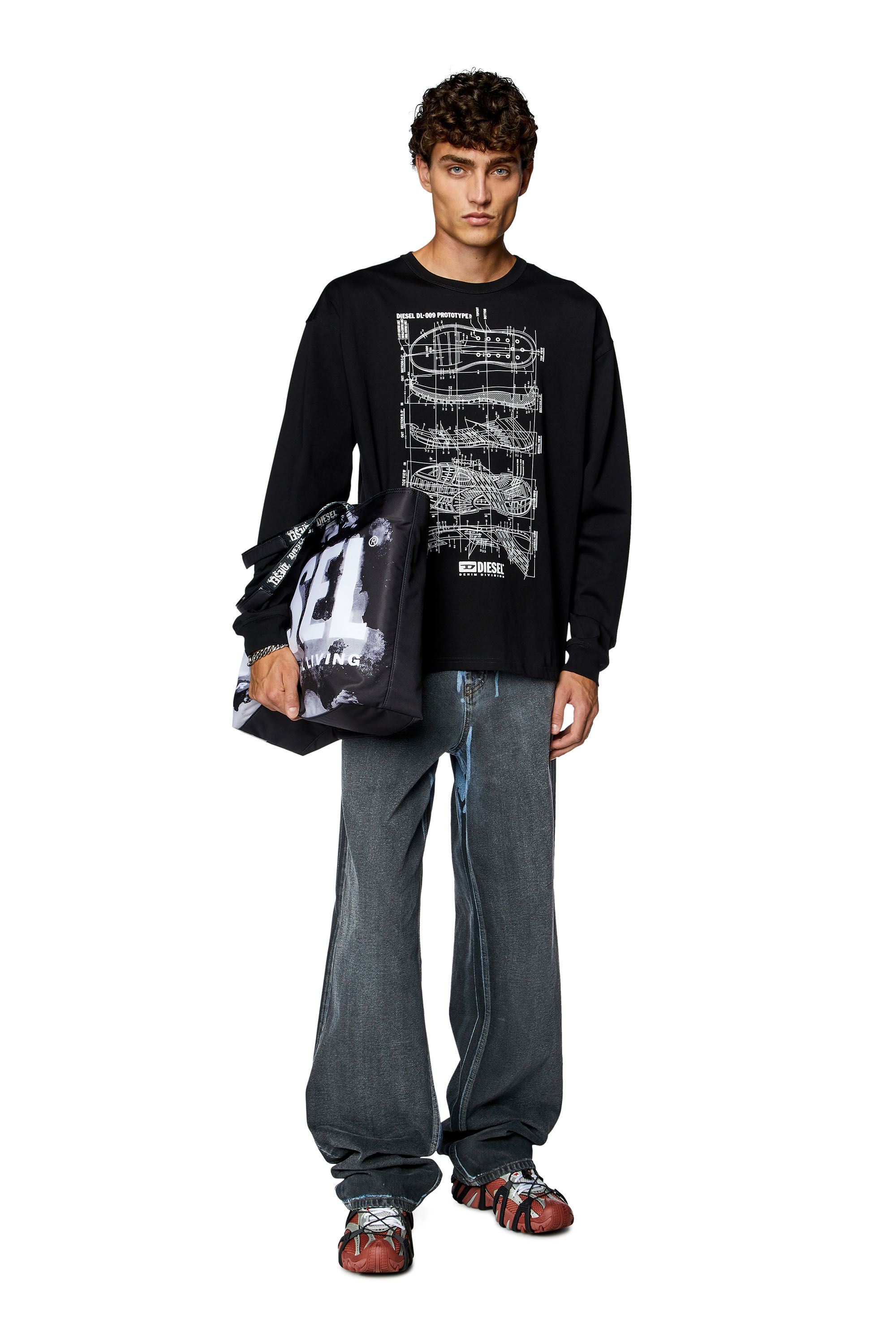 Diesel - T-BOXT-LS-N5, Black - Image 1