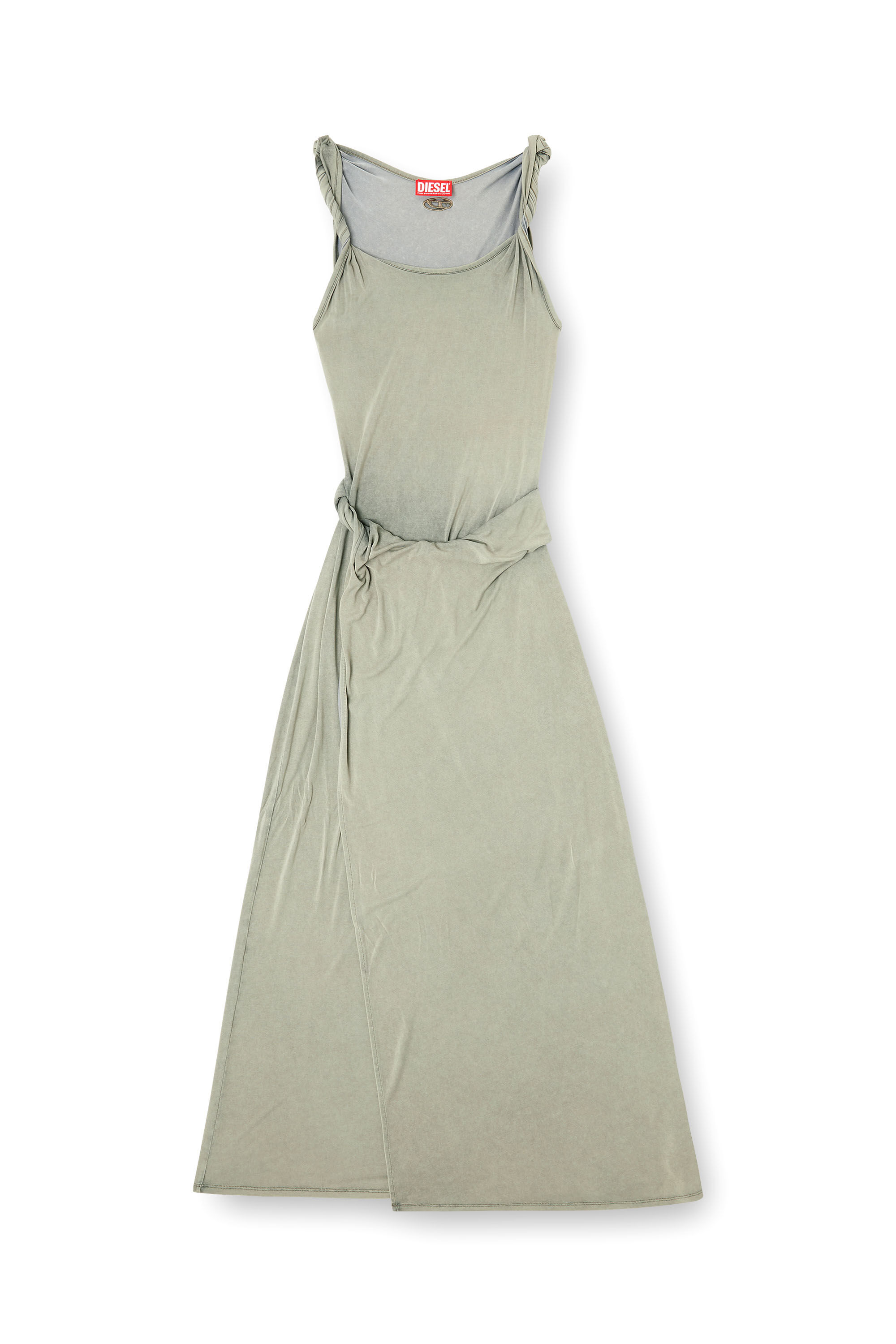 Diesel - D-ESTIGA-S1, Woman's Jersey maxi dress with twisted details in null - 2