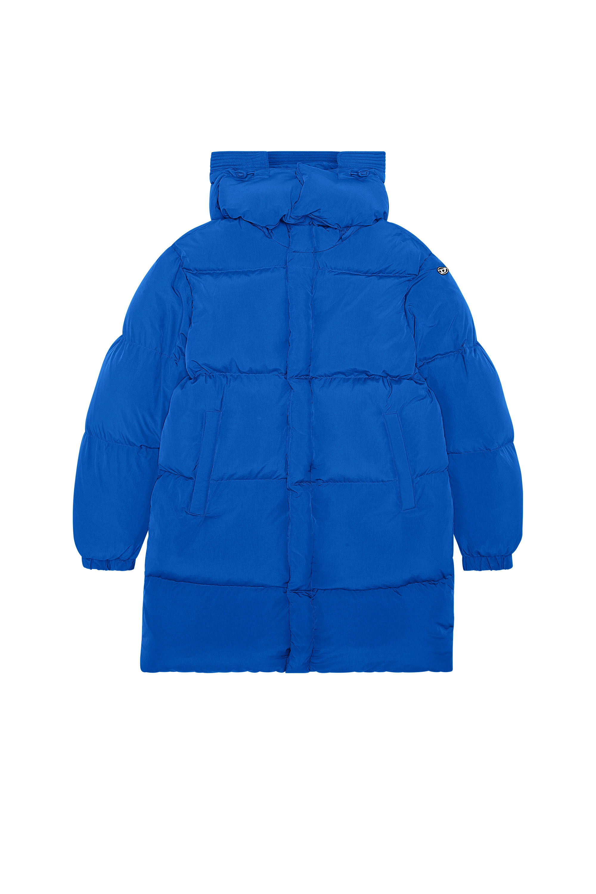 Diesel - W-ROLFYS-LONG, Man's Down coat with ViralOff® treatment in Blue - 2