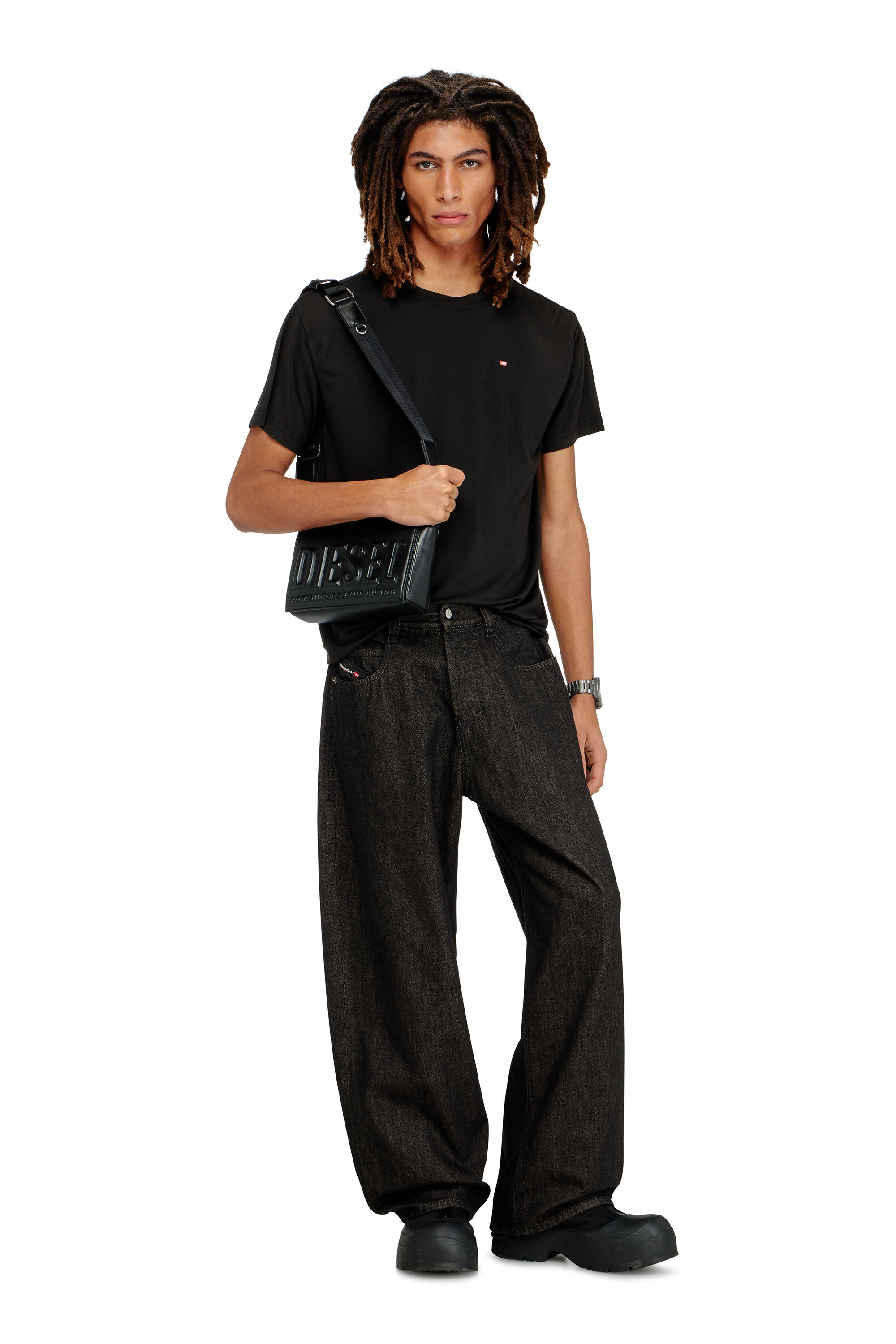 Diesel - DSL 3D CAMERA BAG X, Unisex's Dsl 3D - PU bag with embossed logo in Black - 6