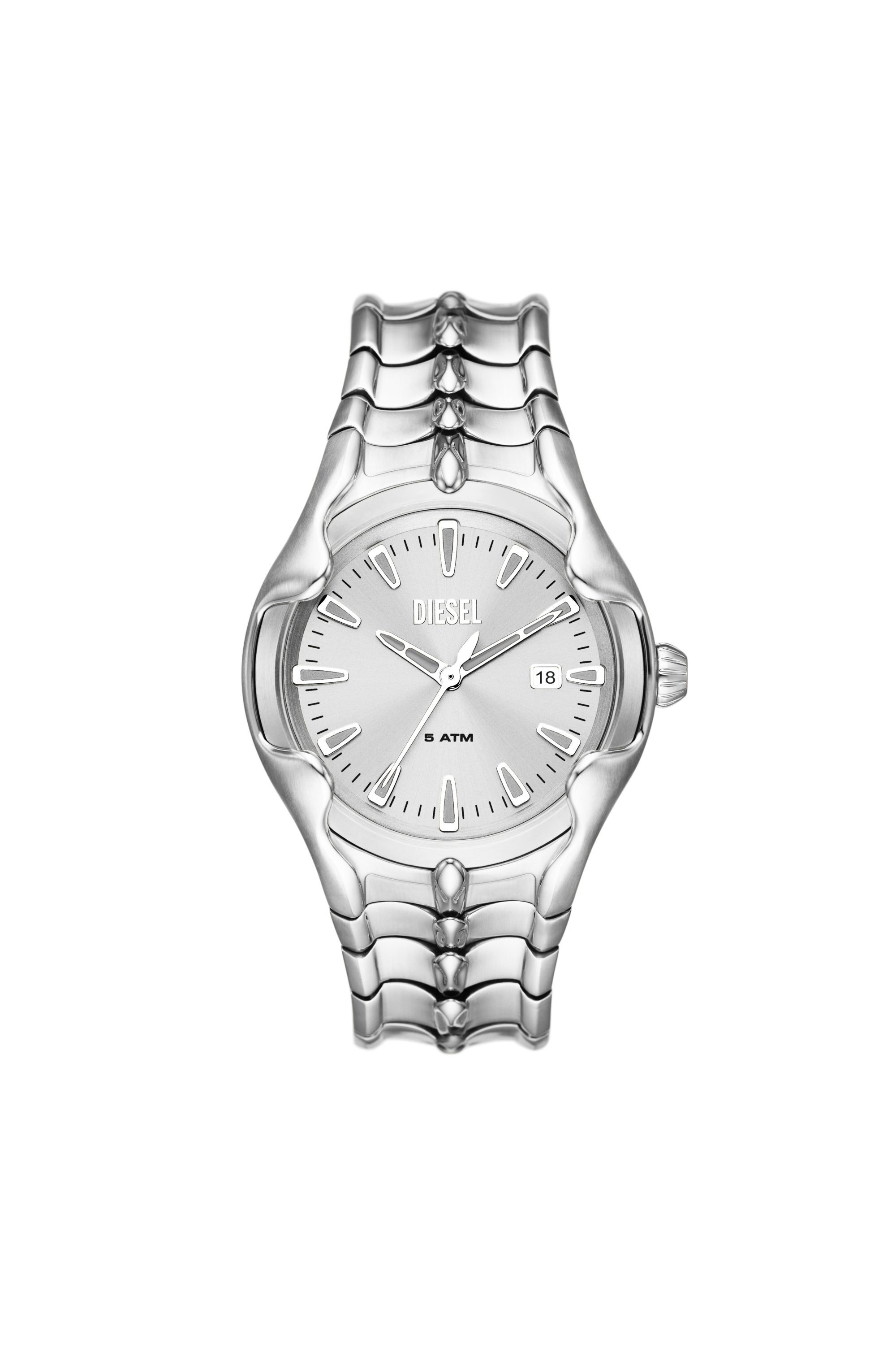 期間限定・お買い得商品: |産地直送 Men's Vert Silver | Watch Steel Stainless Date Three-Hand 時計