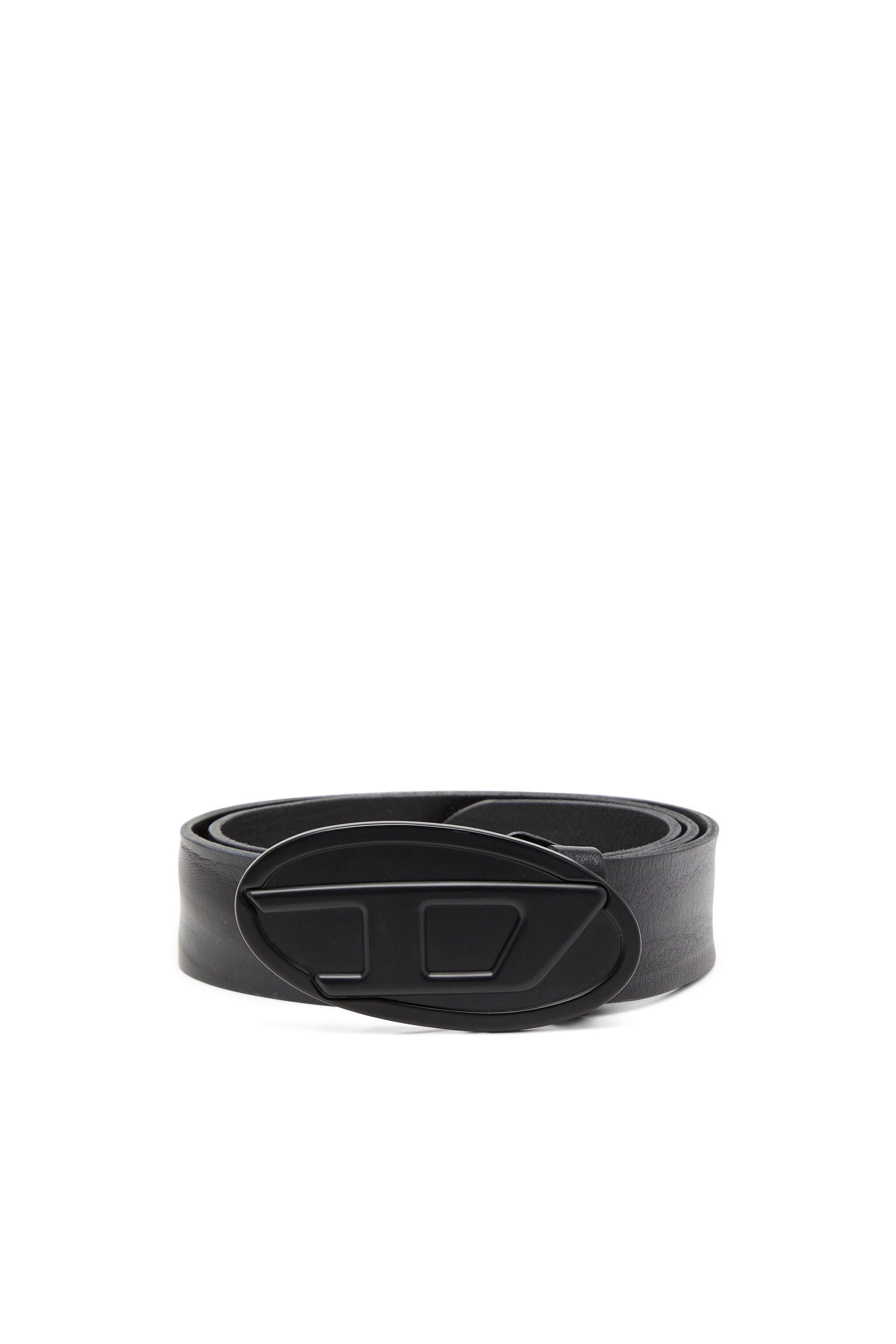 Diesel - B-1DR 2.0, Man's 4cm belt in waxed leather in Black - 1
